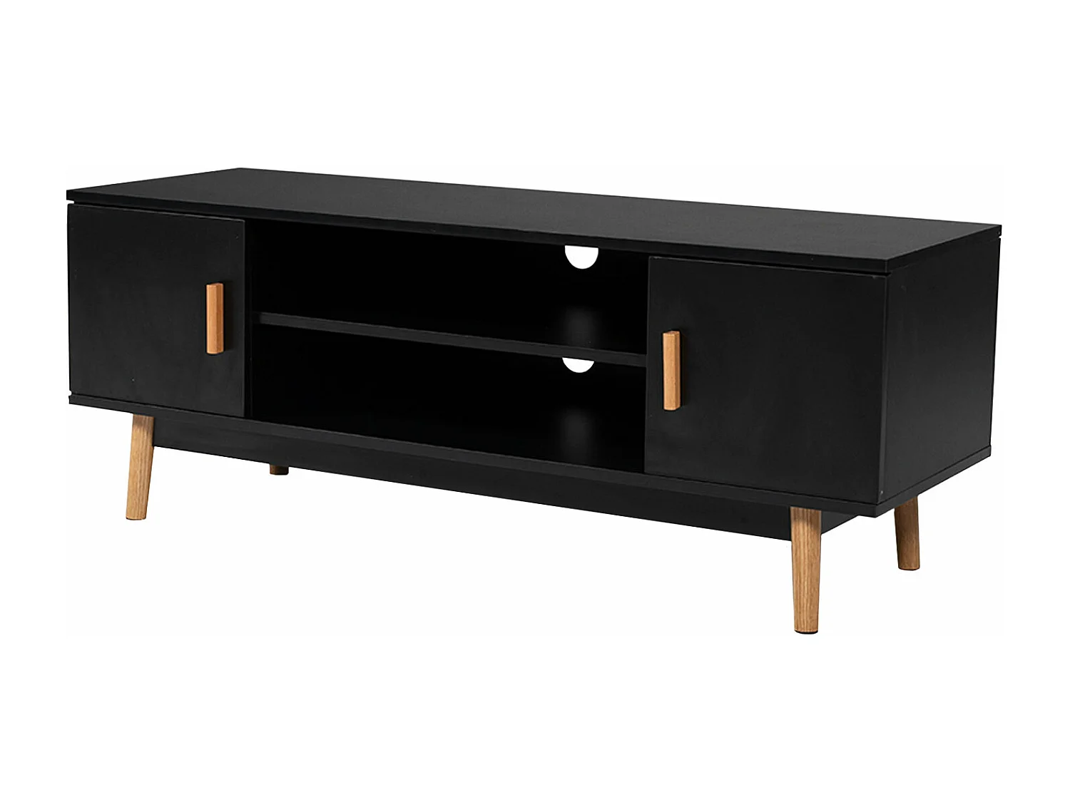 Meuble TV JOEY noir - HAPPY GARDEN