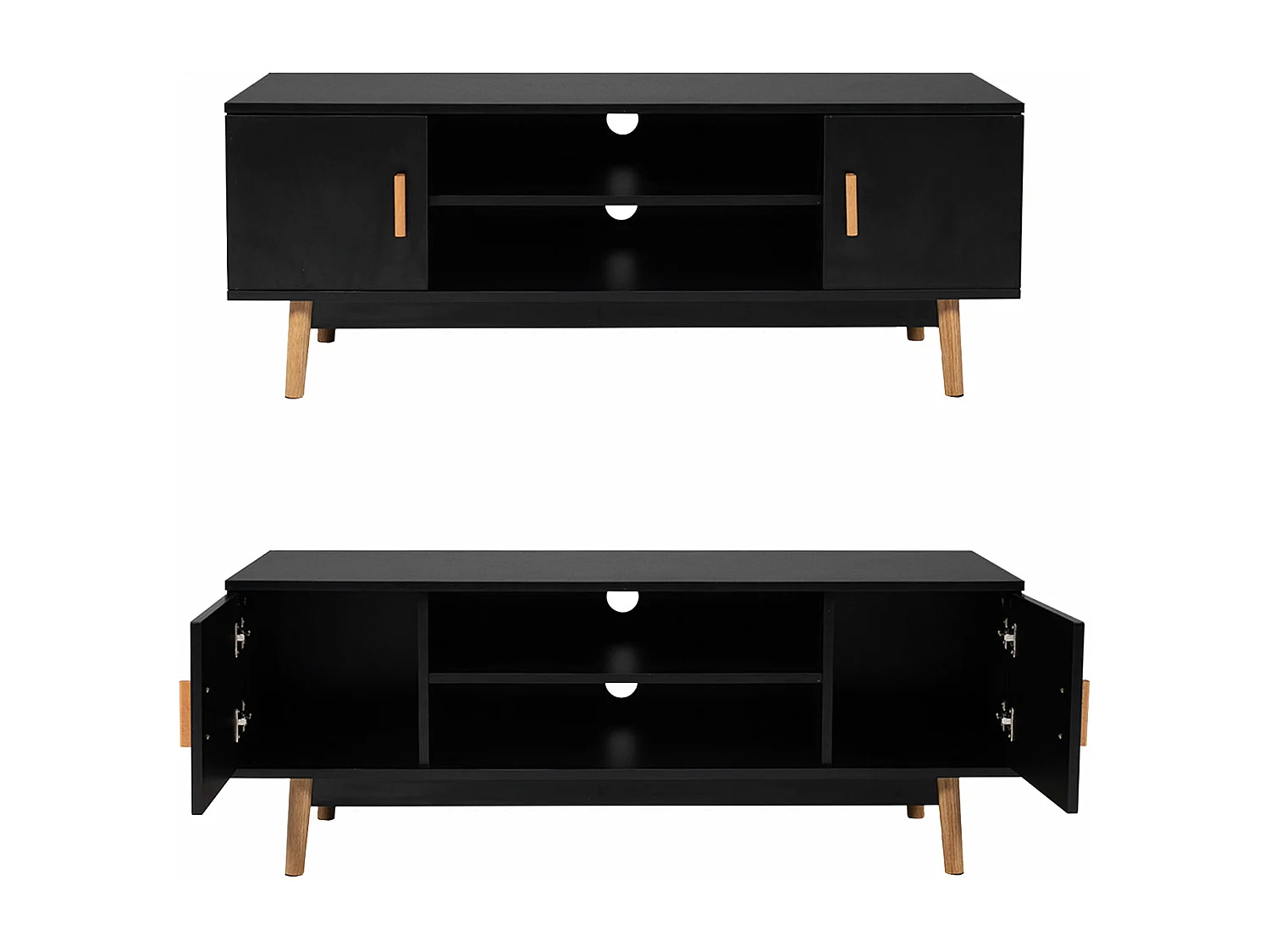 Meuble TV JOEY noir - HAPPY GARDEN