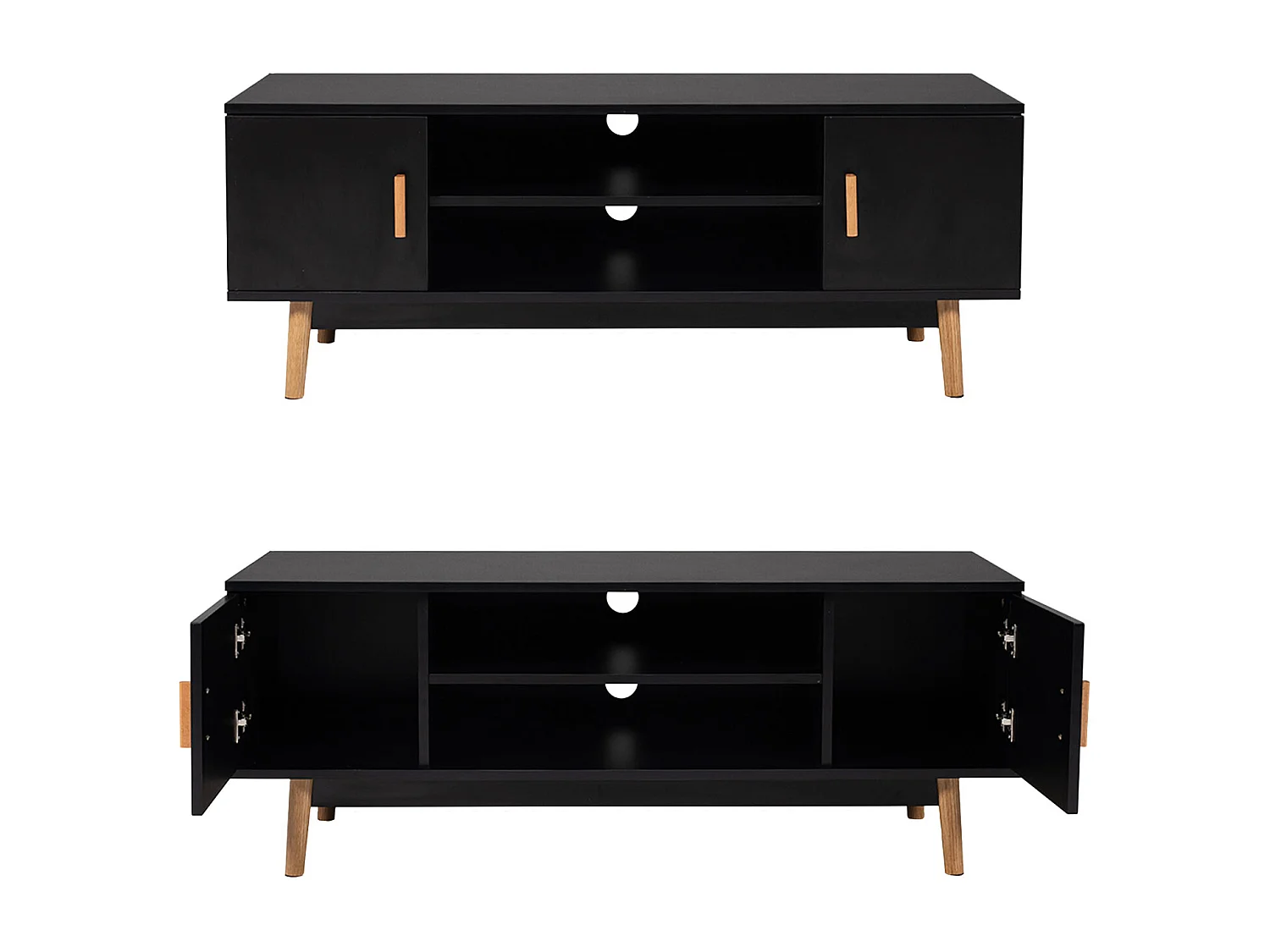 Meuble TV JOEY noir - HAPPY GARDEN