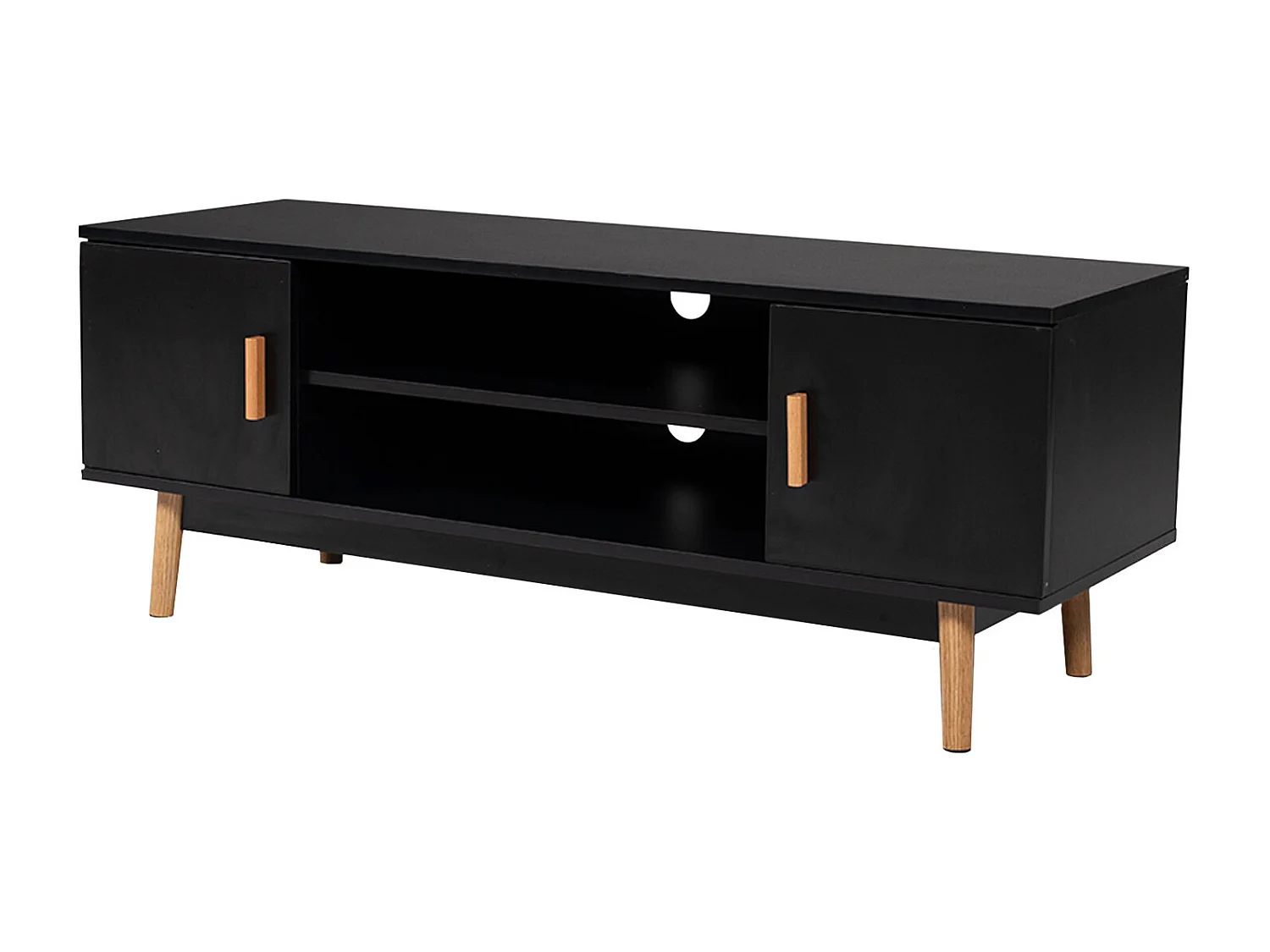 Meuble TV JOEY noir - HAPPY GARDEN
