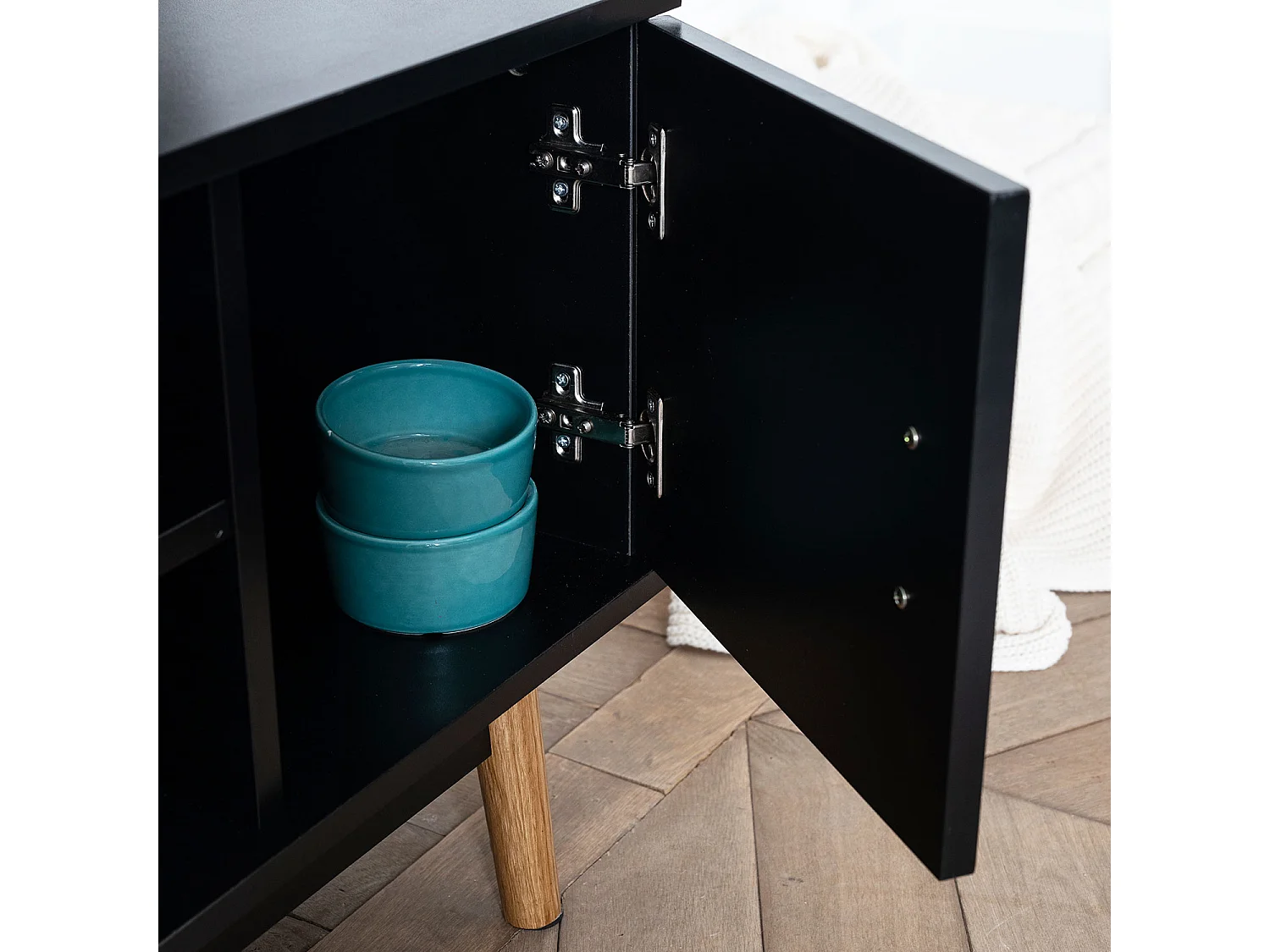 Meuble TV JOEY noir - HAPPY GARDEN