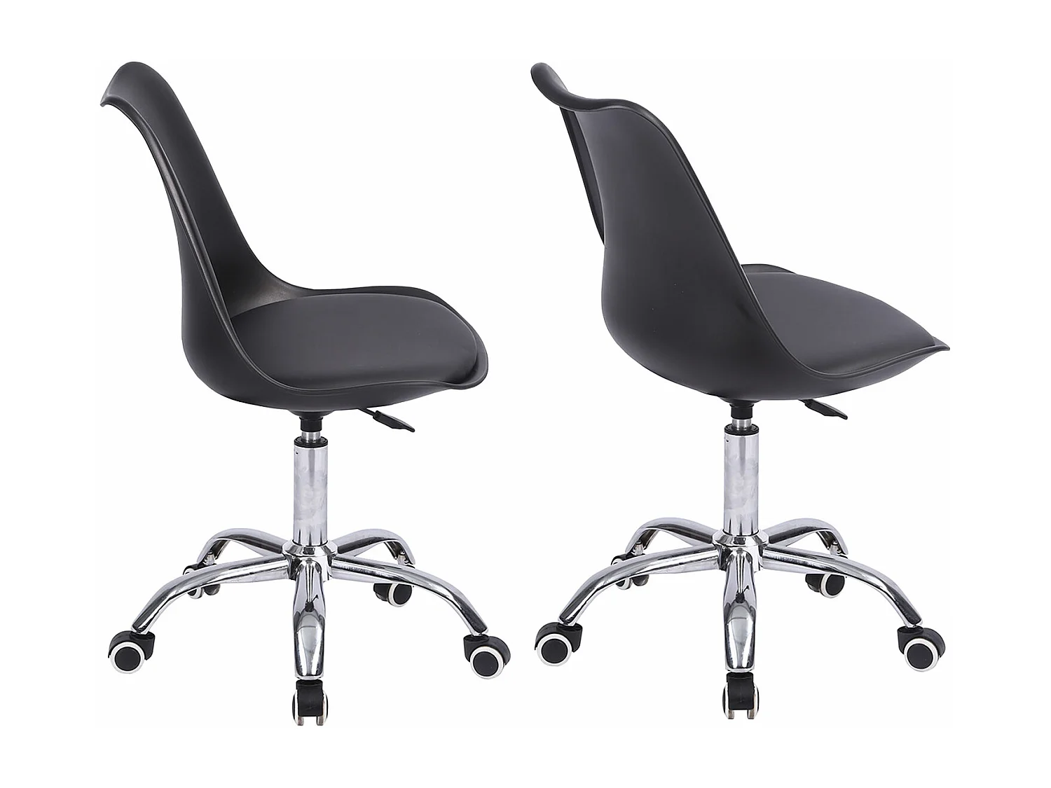 Silla de oficina negra regulable en altura ANNE