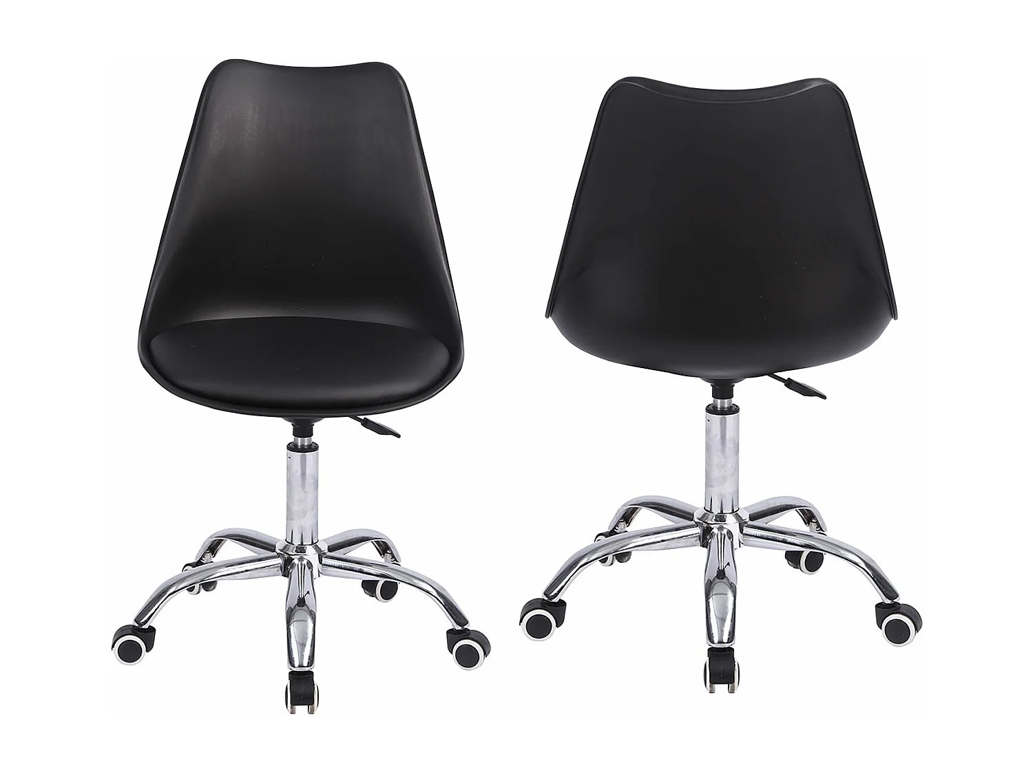 Silla de oficina negra regulable en altura ANNE