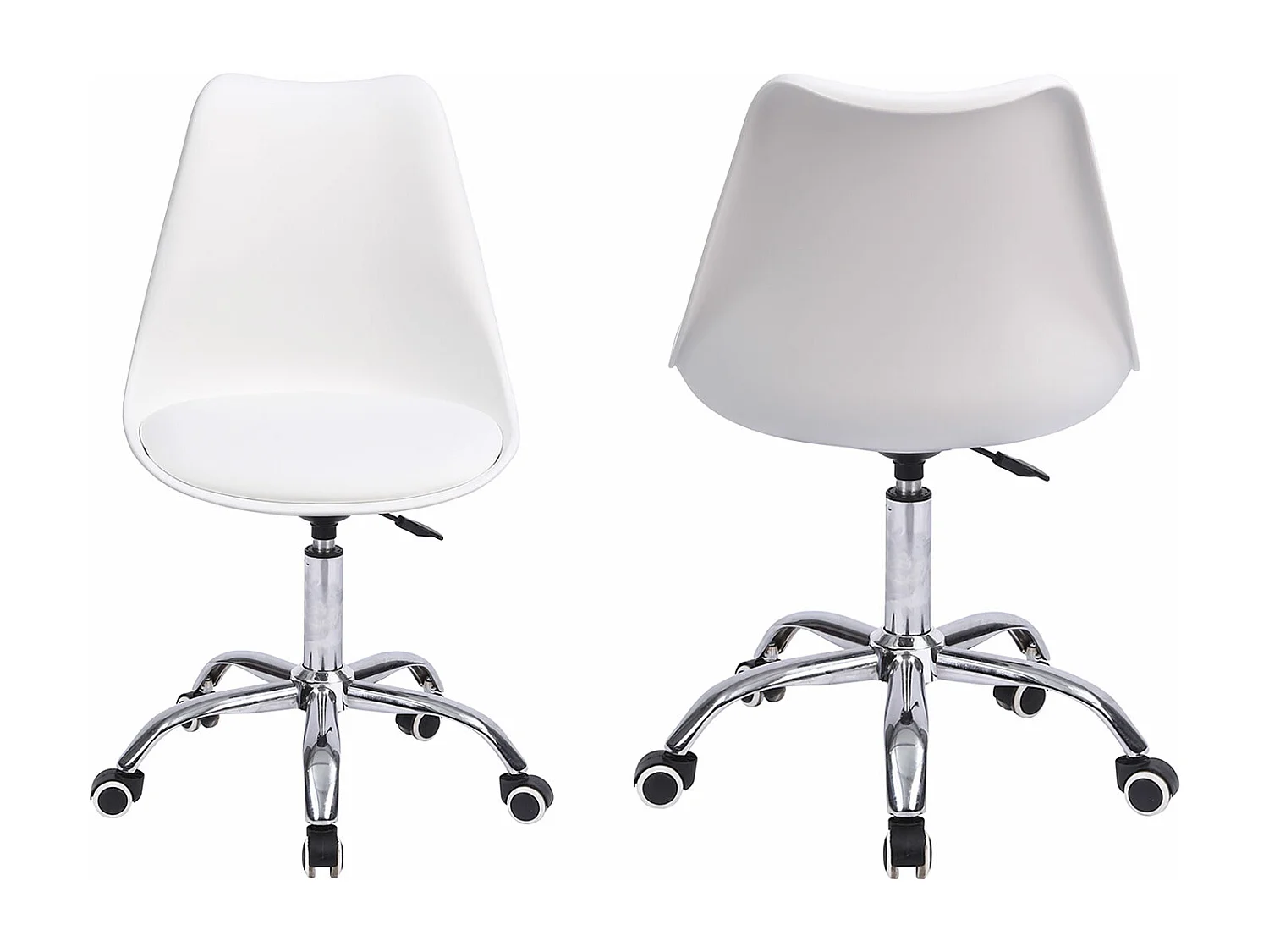Höhenverstellbarer Bürostuhl weiß ANNE