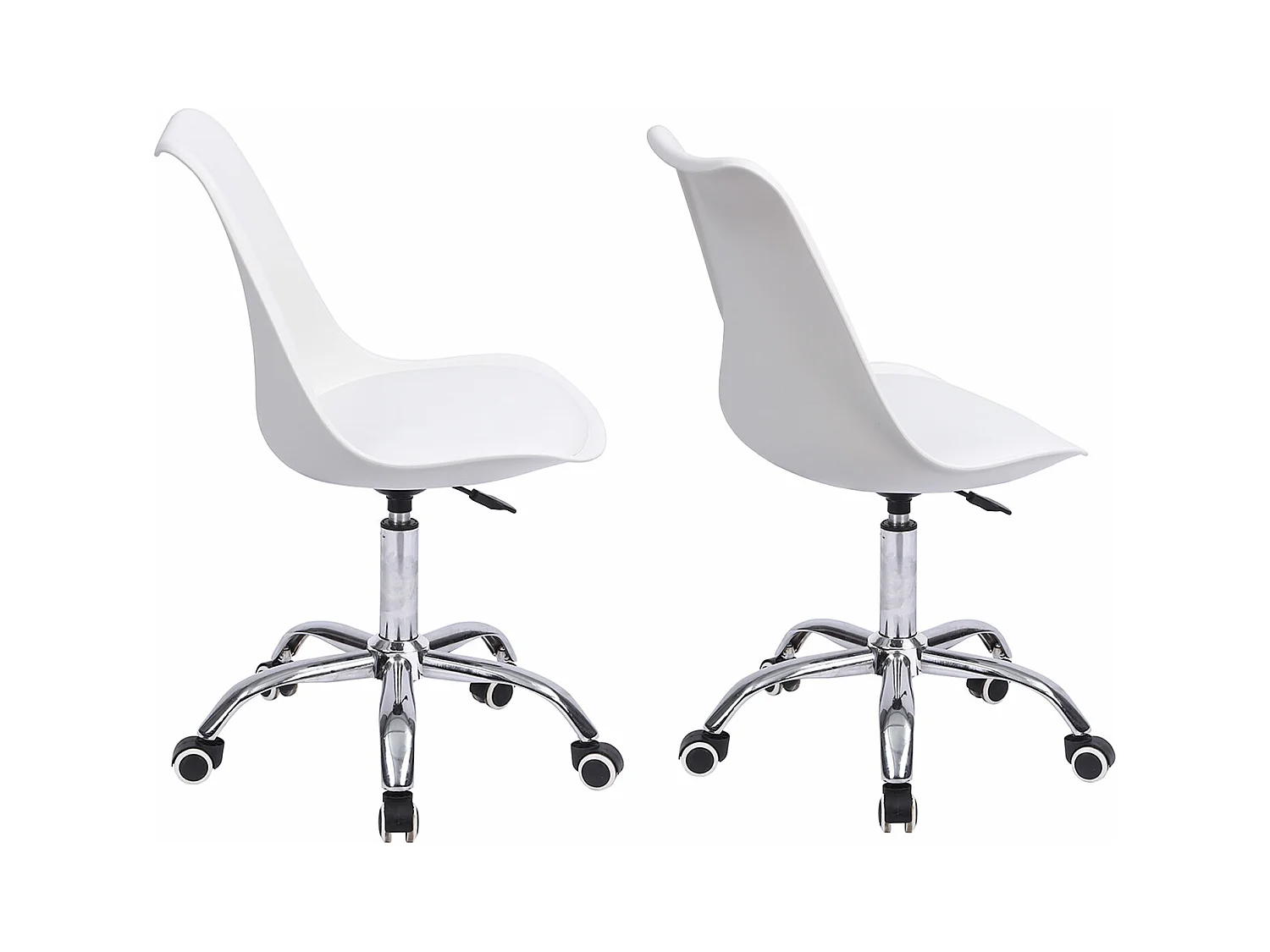 Bureaustoel ANNE wit, in hoogte verstelbaar
