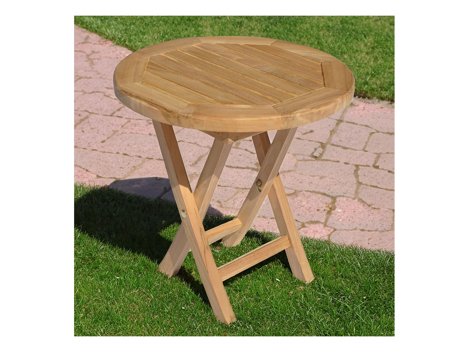 Ronde teak bijzettafel 50cm LOMBOK