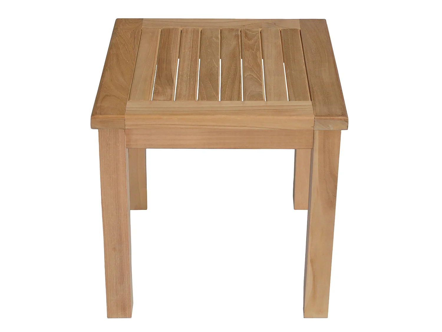 Table d'appoint carrée en teck massif 45cm JAVA - HAPPY GARDEN