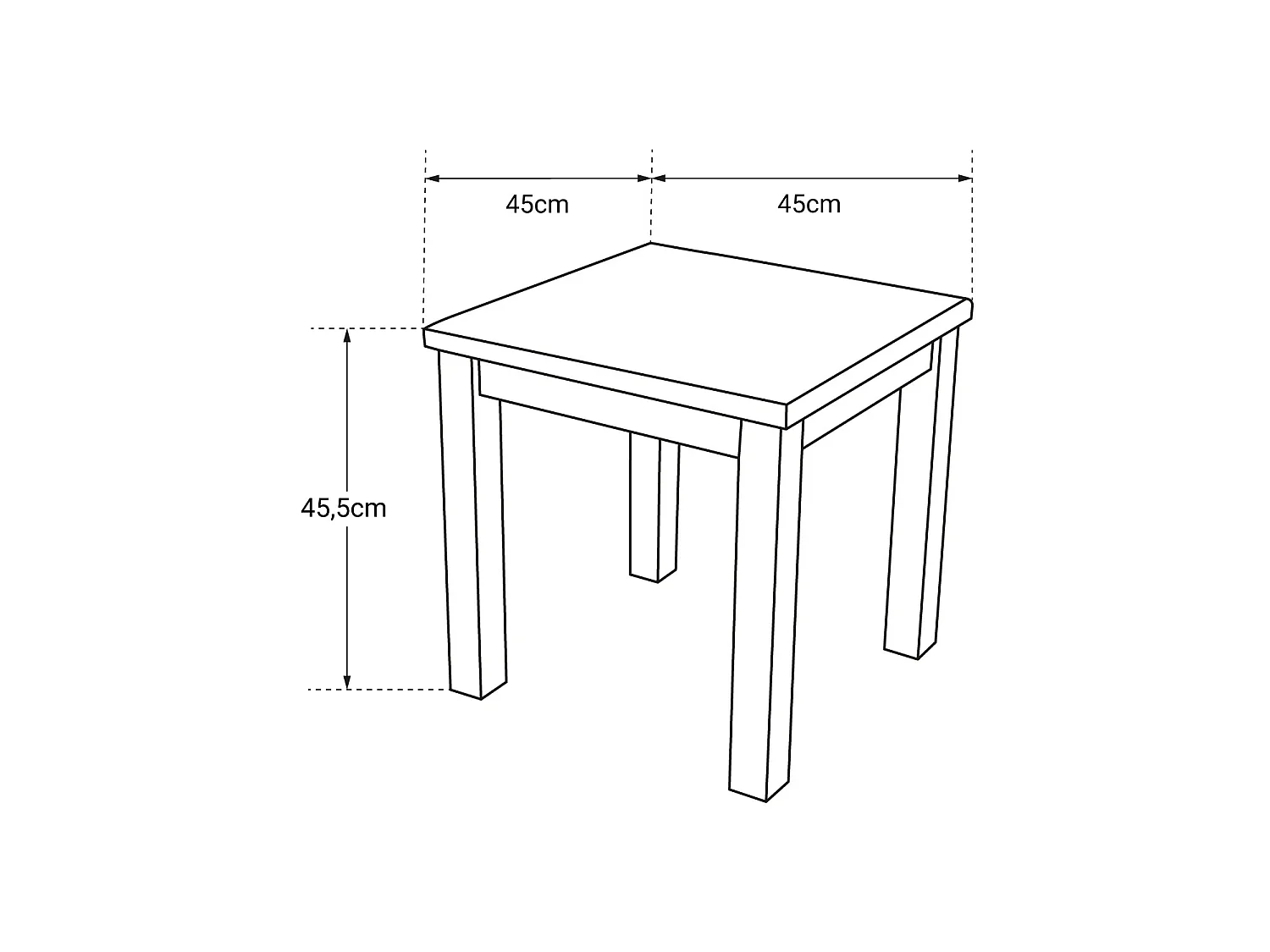 Table d'appoint carrée en teck massif 45cm JAVA - HAPPY GARDEN