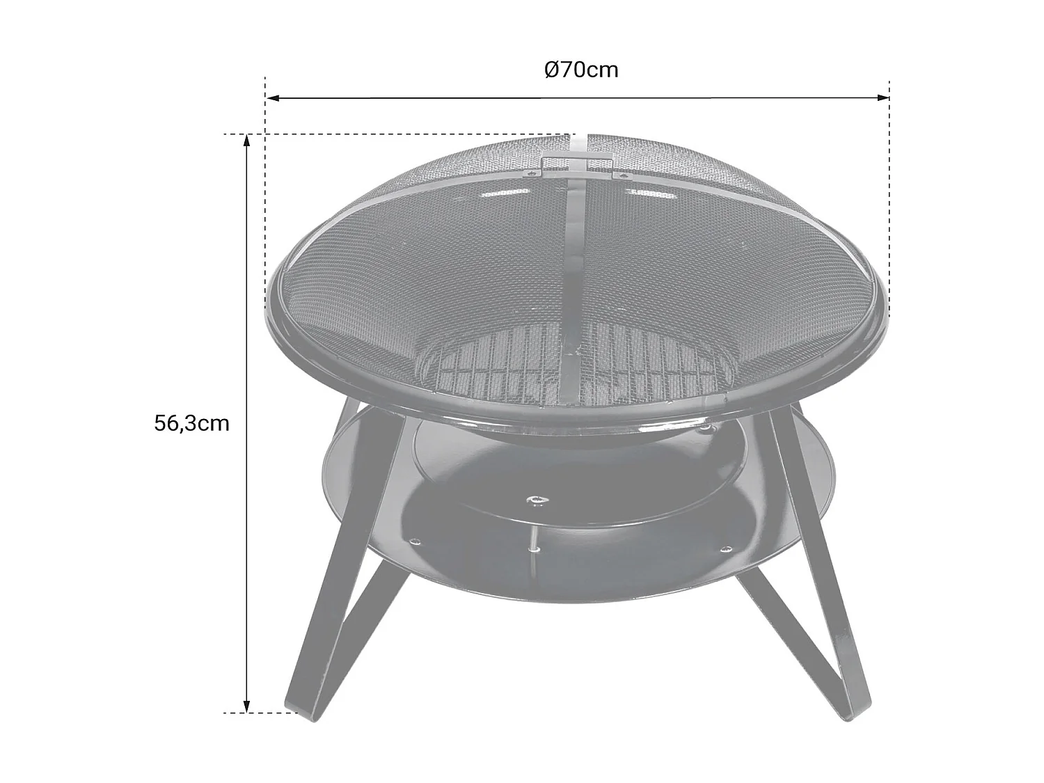 Brasero en acier 70cm - SOMAGIC