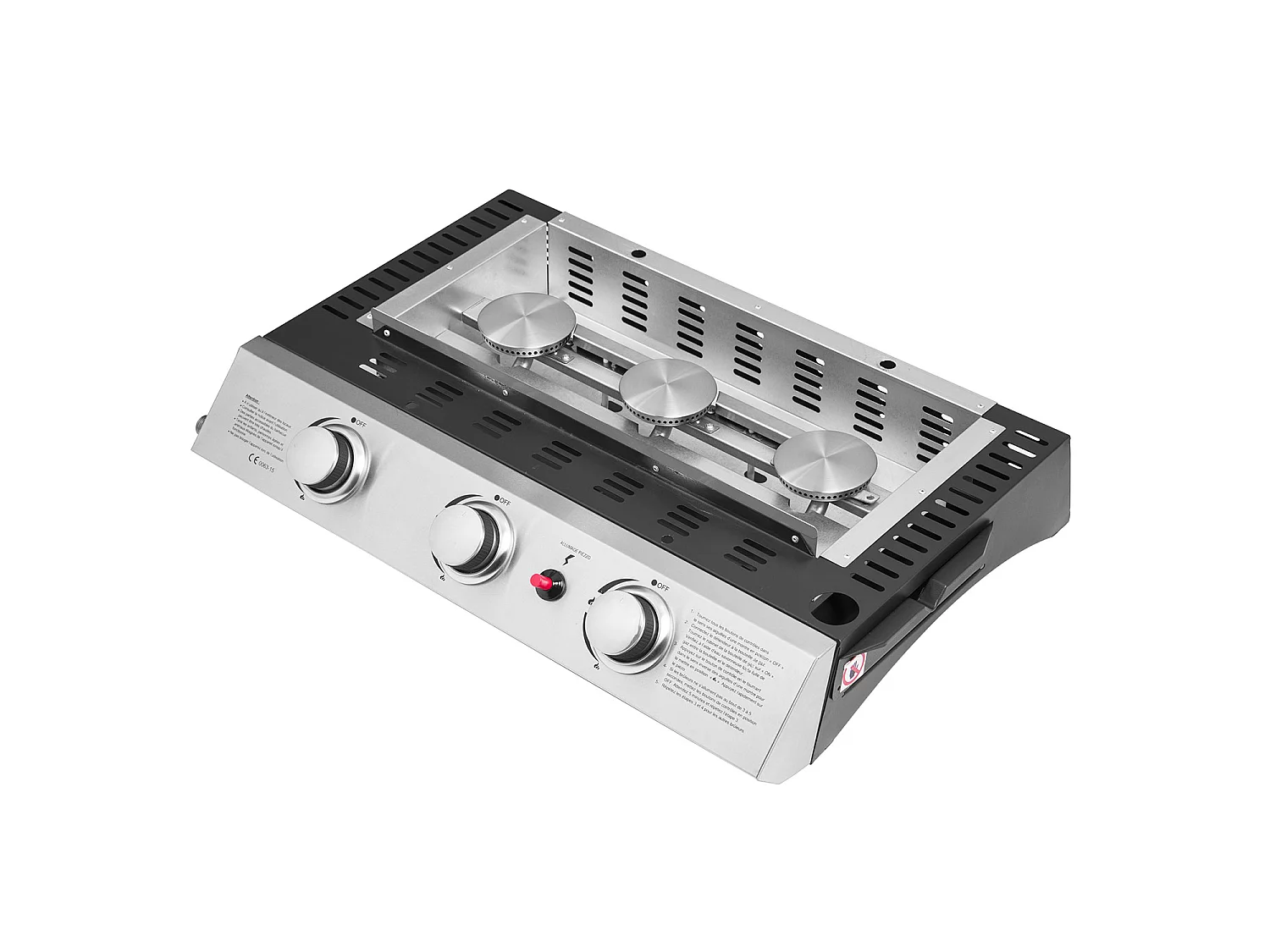 Plancha de gas SÉVILLE 3 quemadores 7,5kW - HAPPY GARDEN