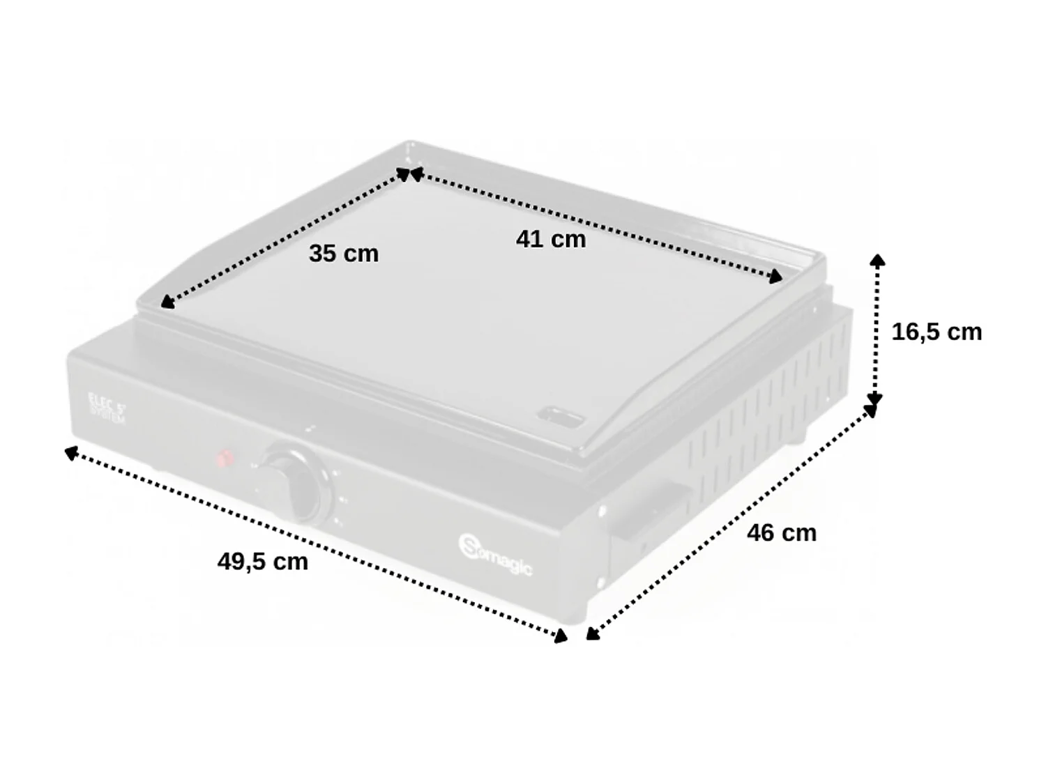 Plancha électrique fonte OLIANA - SOMAGIC