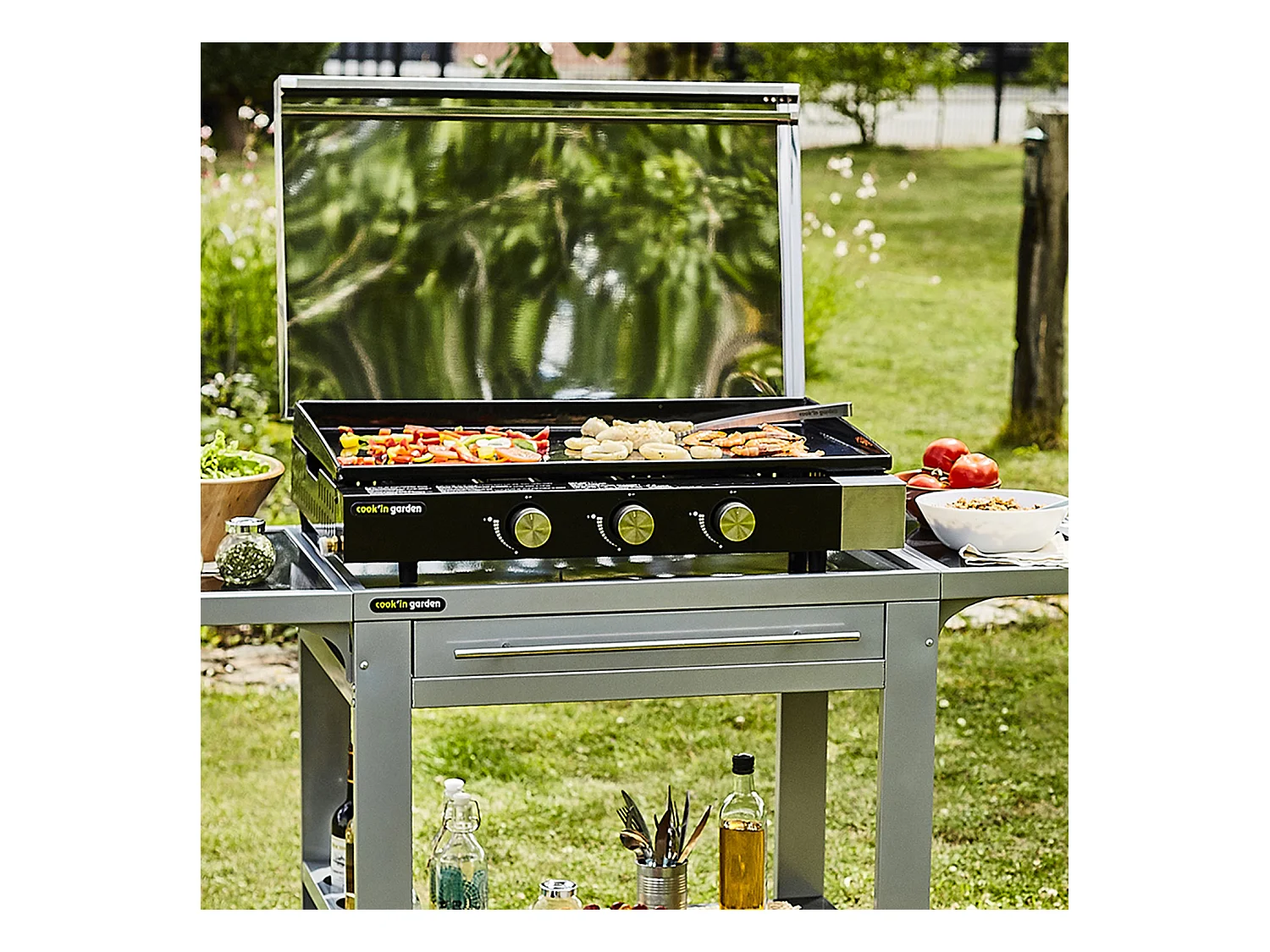 Plancha gaz en fonte FINESTA - 3 brûleurs - COOK'IN GARDEN