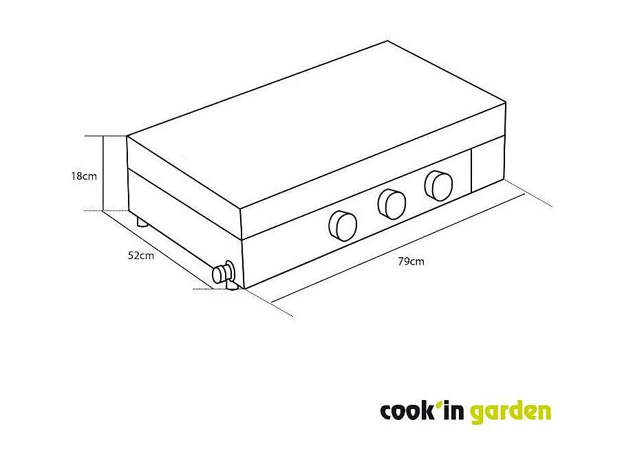 Plancha gaz en fonte FINESTA - 3 brûleurs - COOK'IN GARDEN