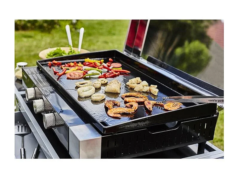 Plancha de gas de hierro fundido FINESTA - 3 quemadores 7kW