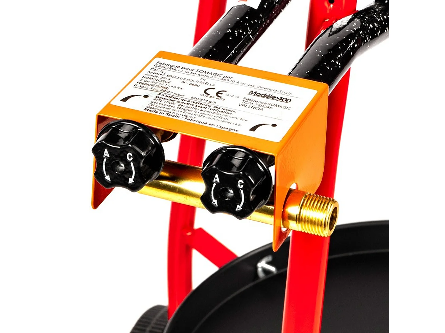 VALENCIA gas paellera op wagen - 11,4kW