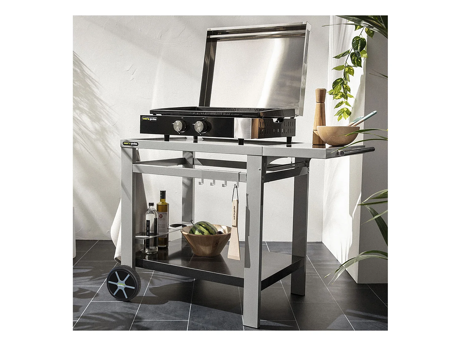 Plancha gaz en fonte FINESTA - 2 brûleurs - COOK'IN GARDEN