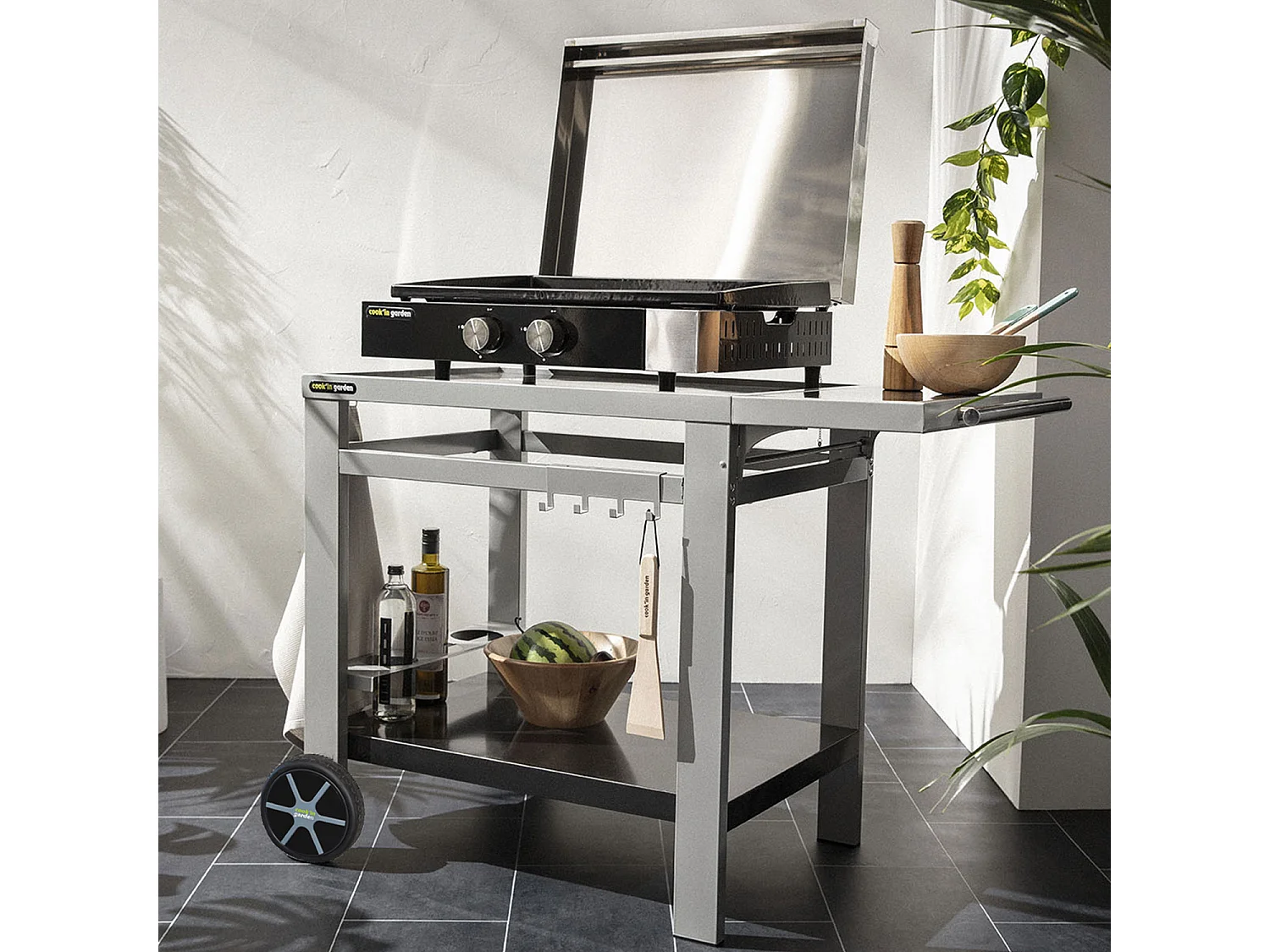 Placa de ferro fundido a gás FINESTA - 2 queimadores