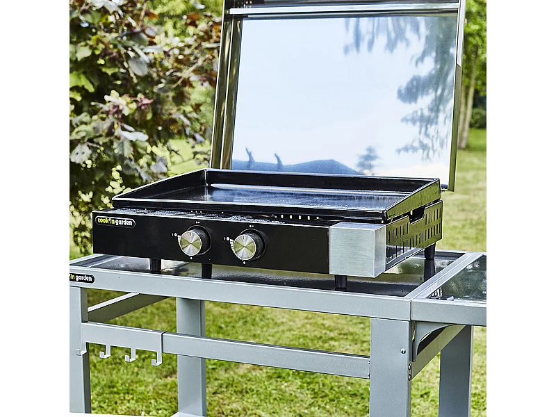 Plancha gaz en fonte FINESTA - 2 brûleurs - COOK'IN GARDEN