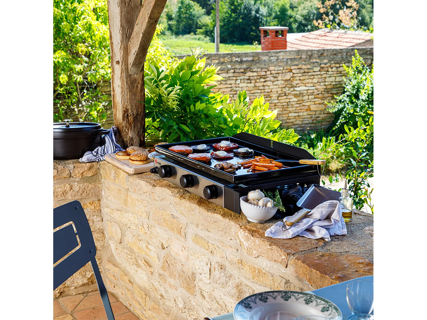 Plancha au gaz SOLIA 300 3 brûleurs 6,45kW - SOMAGIC