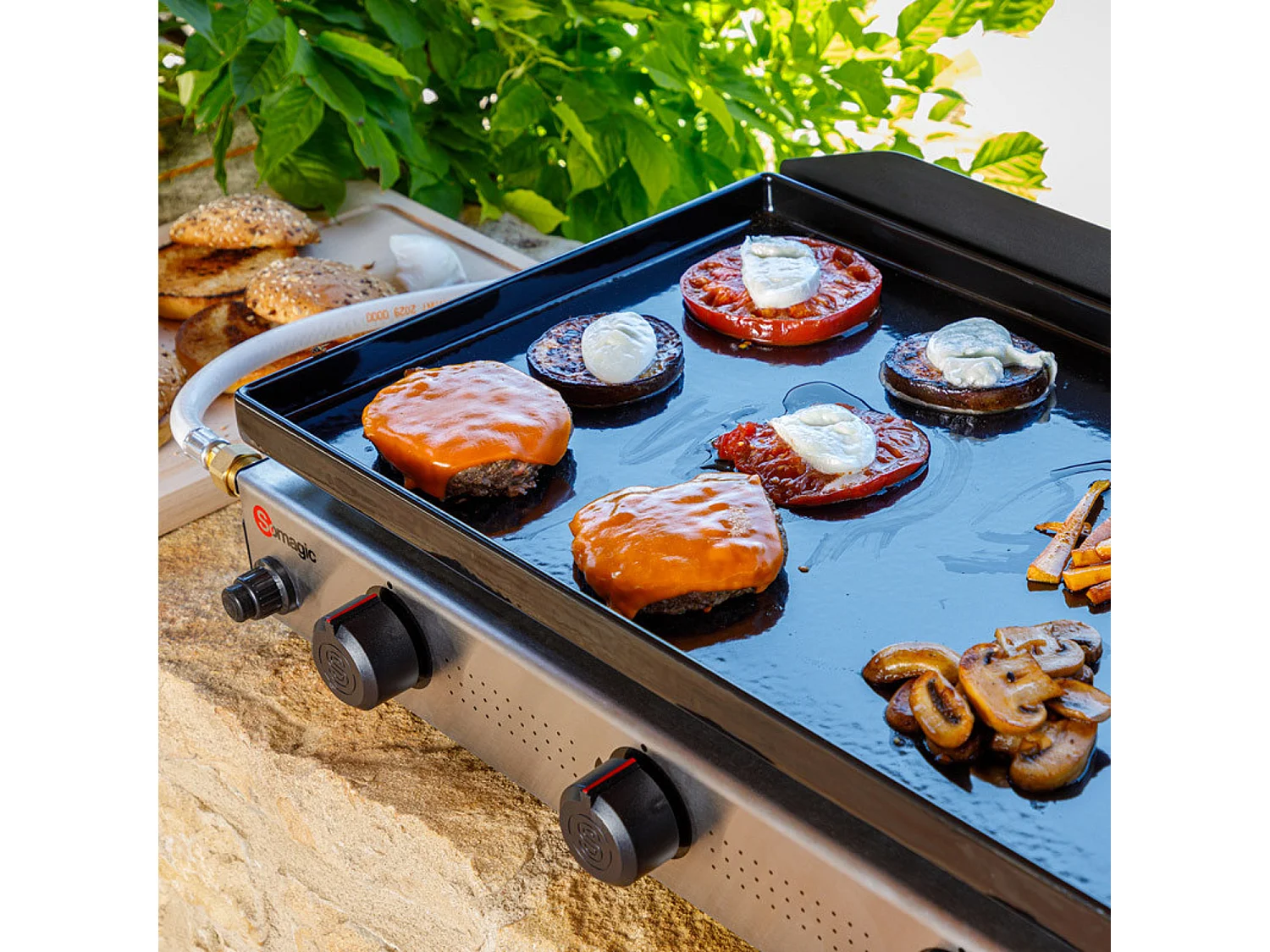 Plancha au gaz SOLIA 300 3 brûleurs 6,45kW - SOMAGIC