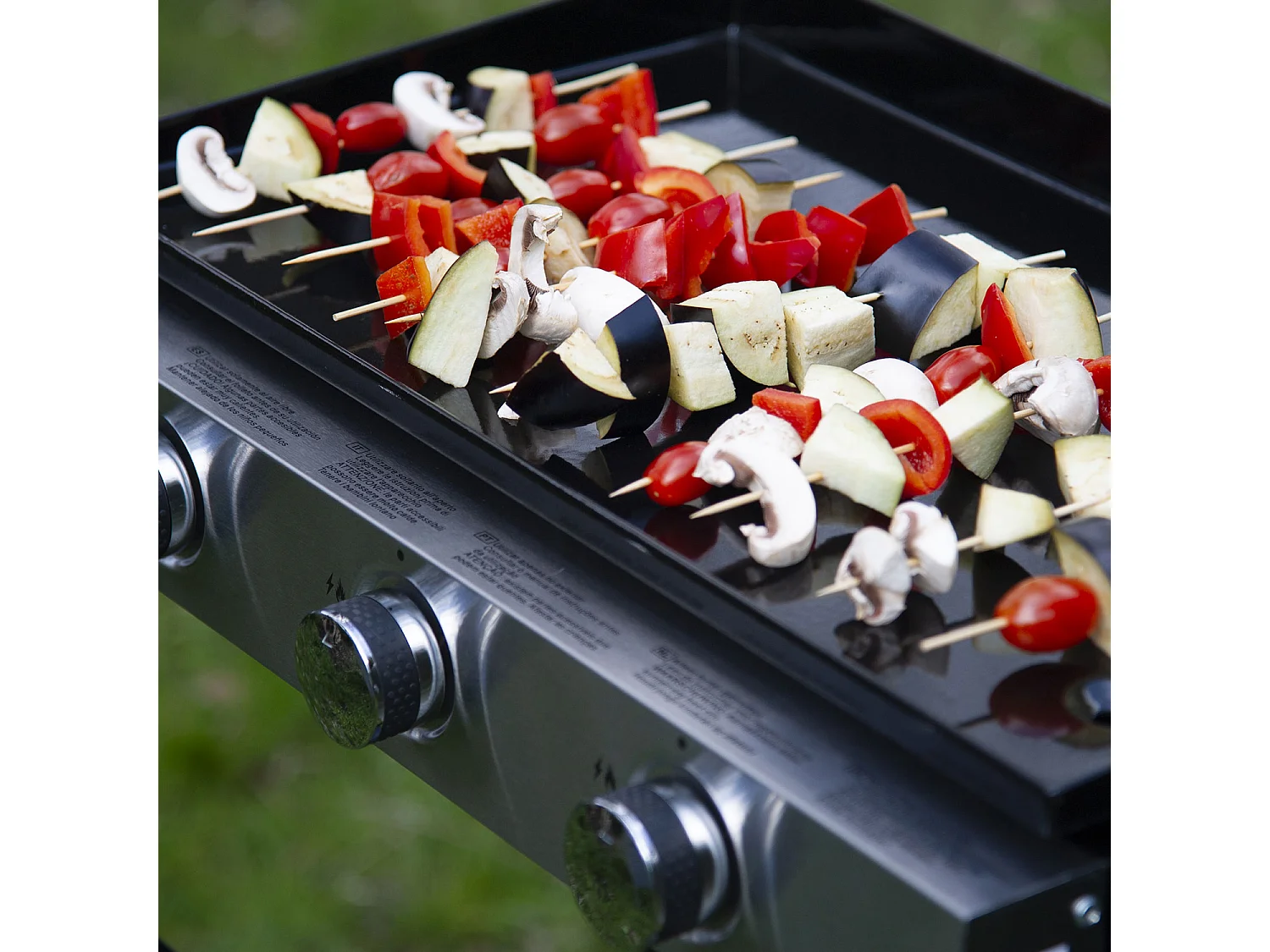 Plancha au gaz MÉRIDA 3 brûleurs 6 kW - HAPPY GARDEN