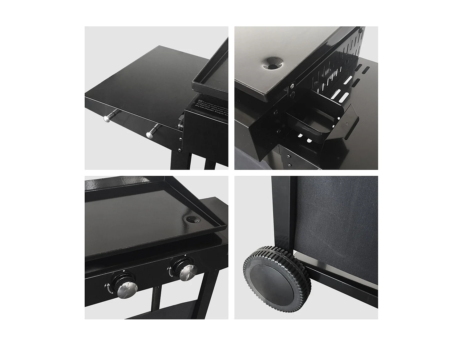 Plancha au gaz MÉRIDA 4 brûleurs + chariot - HAPPY GARDEN