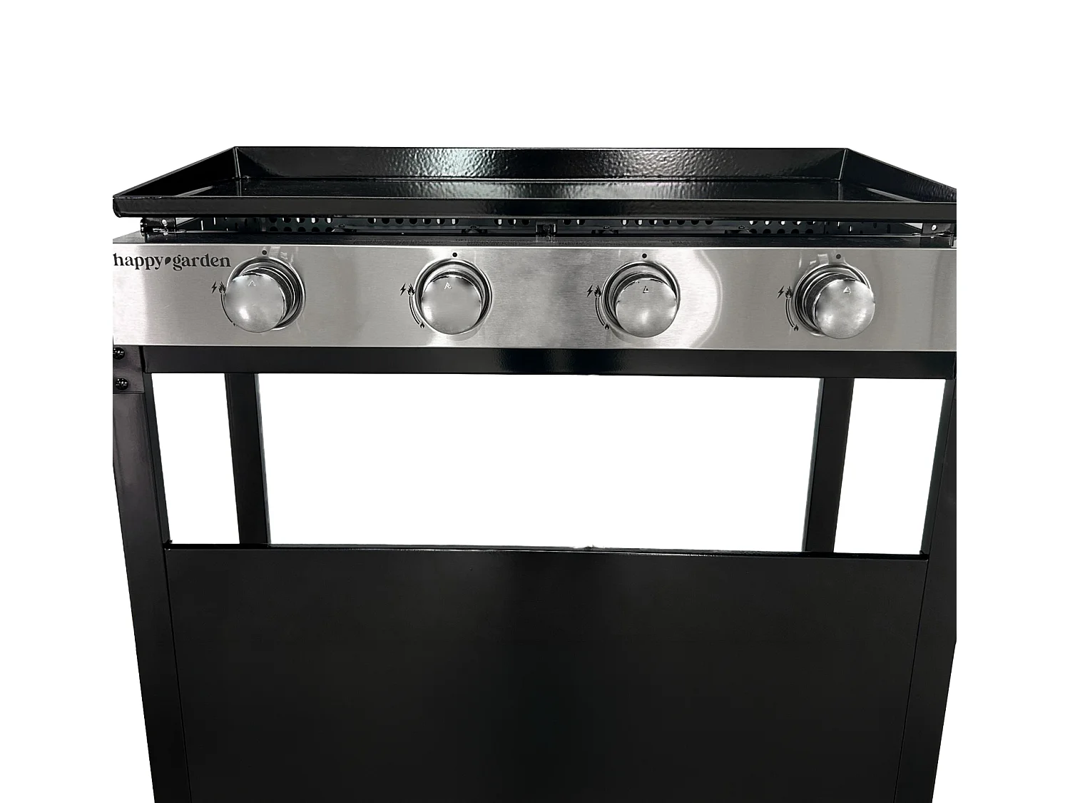 Plancha au gaz MÉRIDA 4 brûleurs + chariot - HAPPY GARDEN