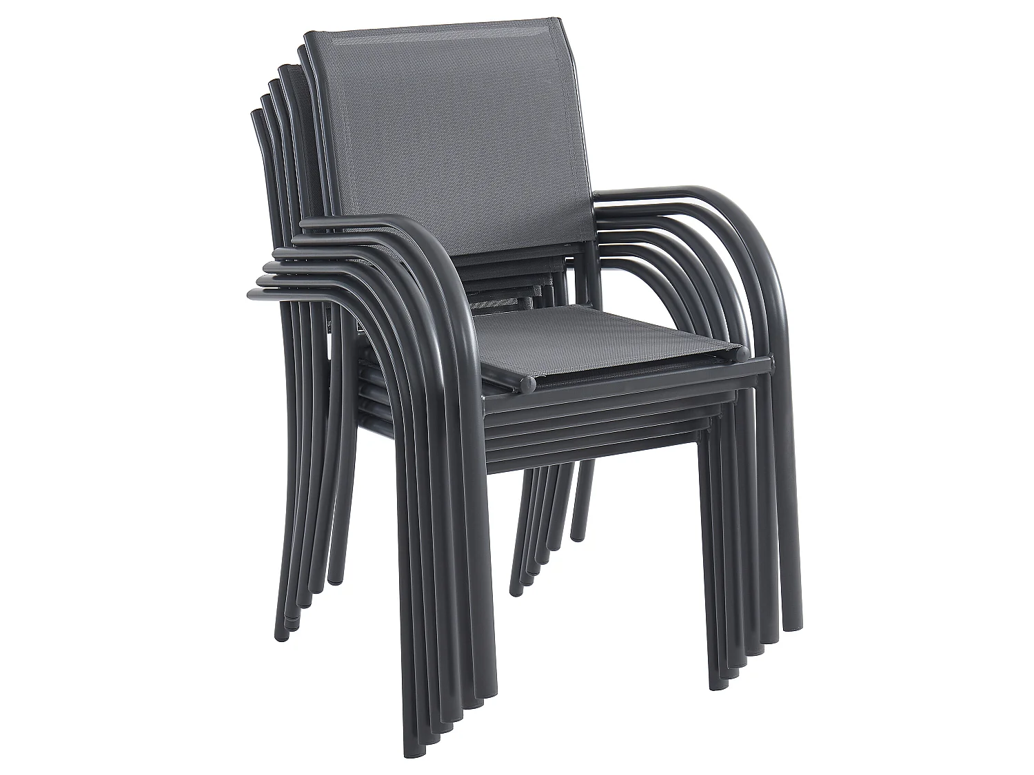 Sovesofa stablestol i aluminium og textiline - Antracitgrå - JOLANE fra MYLIA