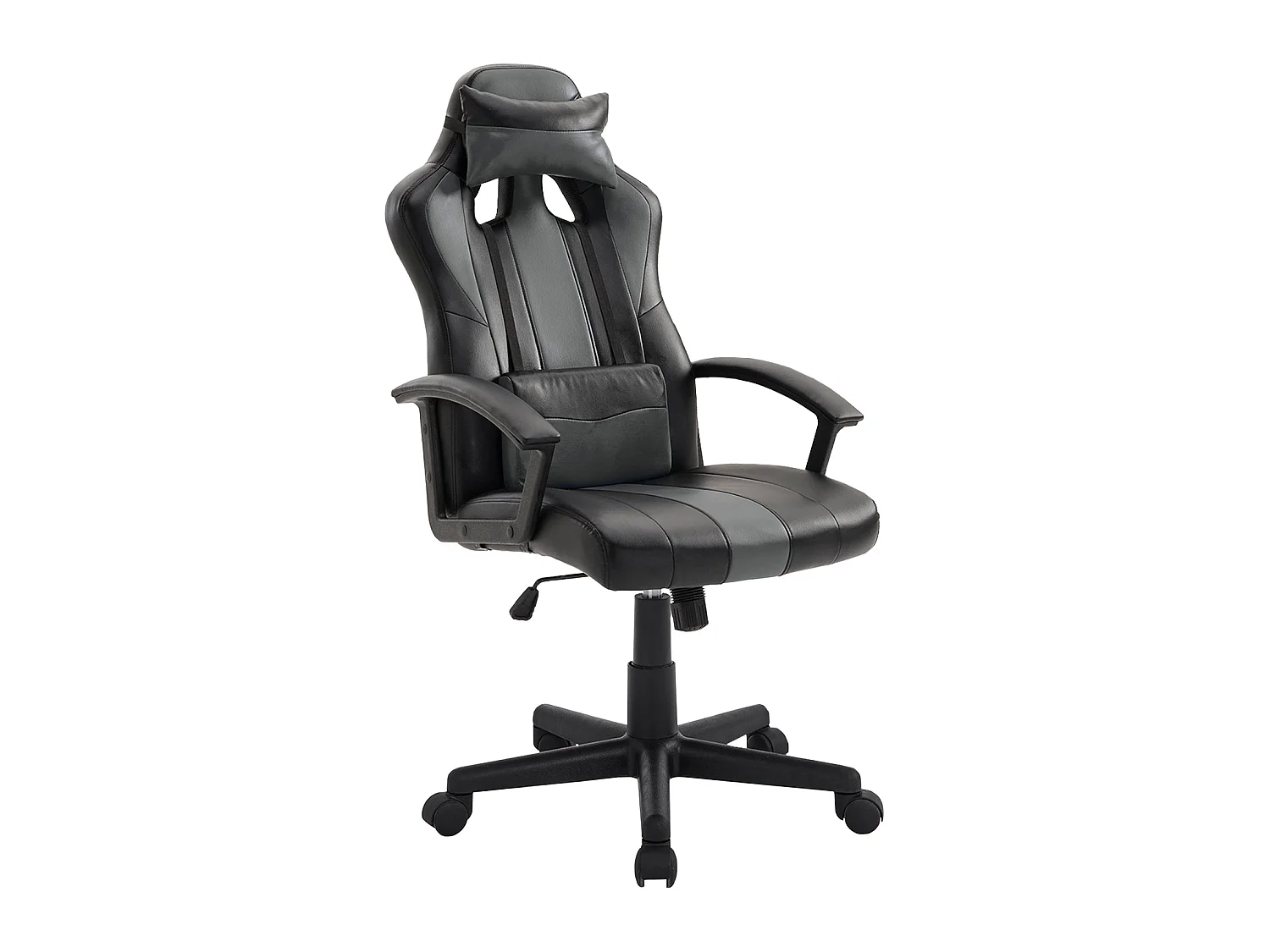 Fauteuil de bureau gamer noir et gris CRASH - HAPPY GARDEN