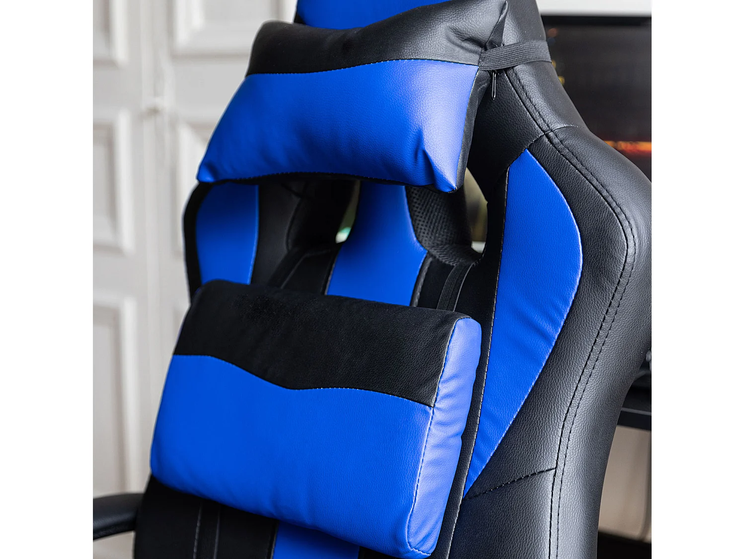 Fauteuil de bureau gamer noir et bleu CRASH - HAPPY GARDEN
