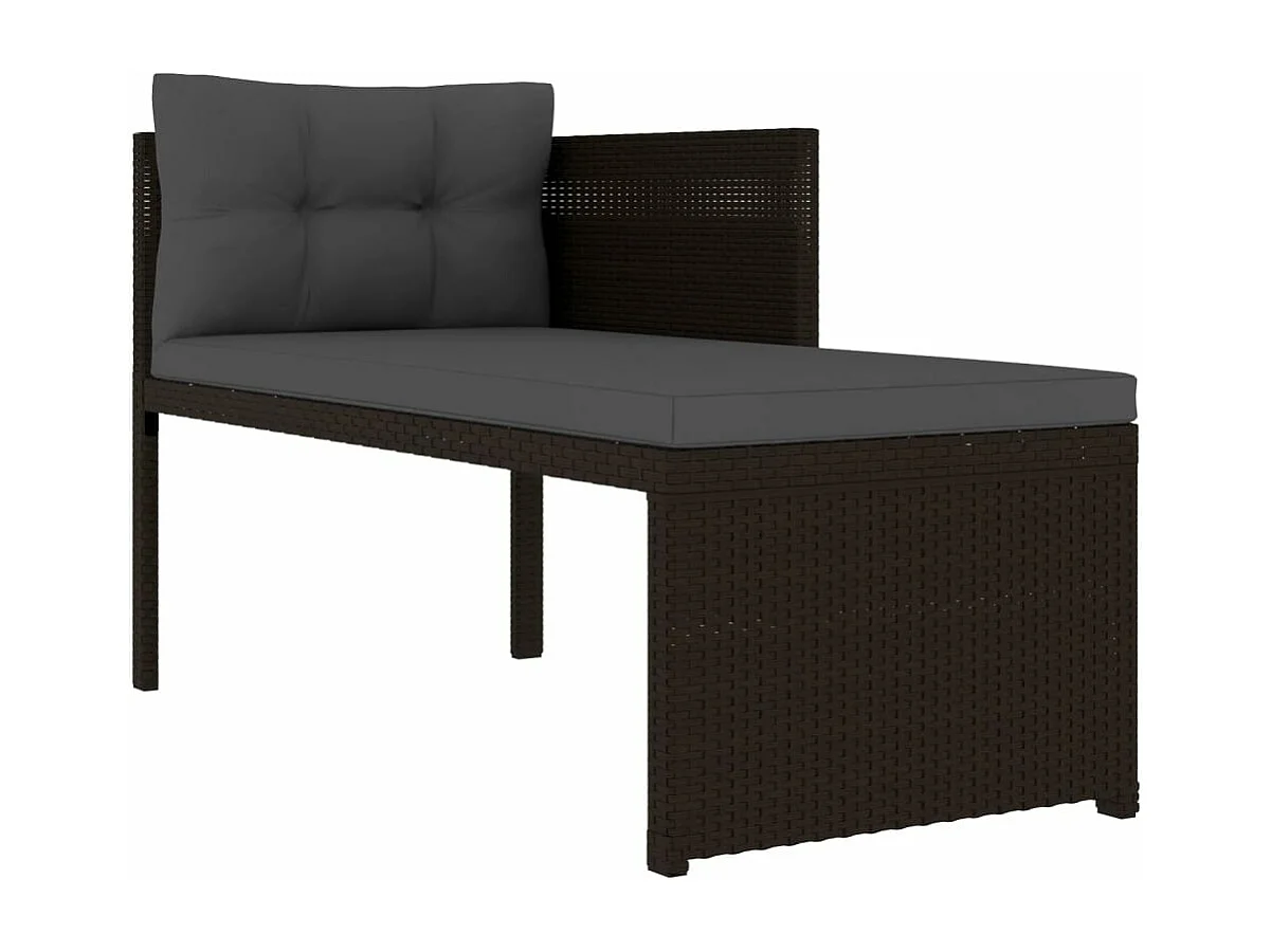 Salon de jardin 4 pcs Résine tressée Marron BE92664