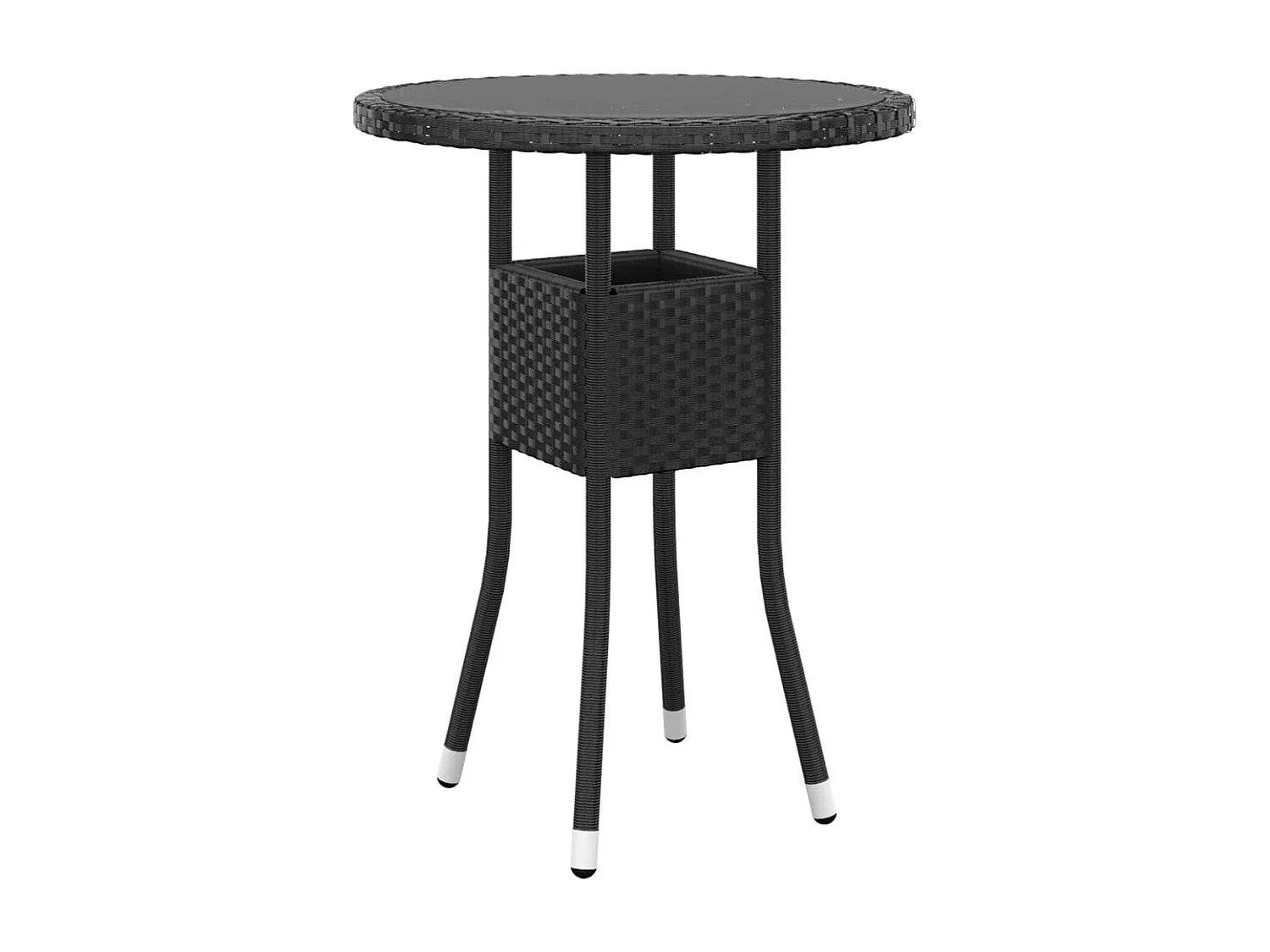 Salon de jardin 5 pcs Résine tressée Noir BE27721