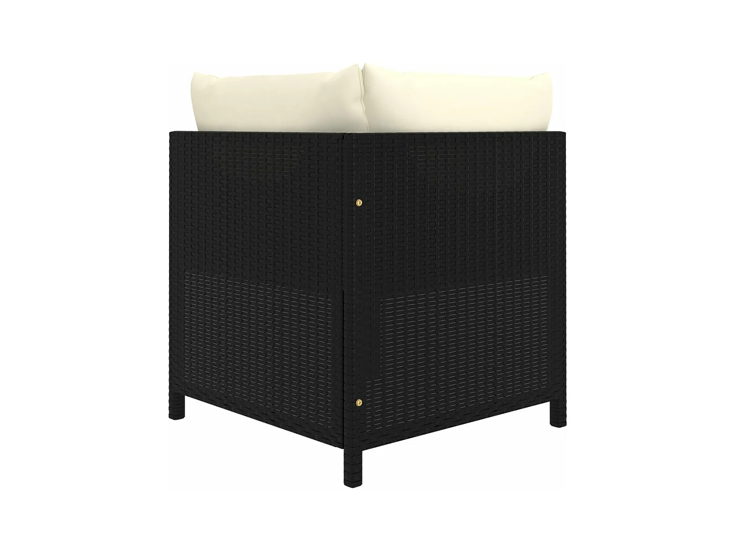 Salon de jardin 5 pcs avec coussins Résine tressée Noir BE36594