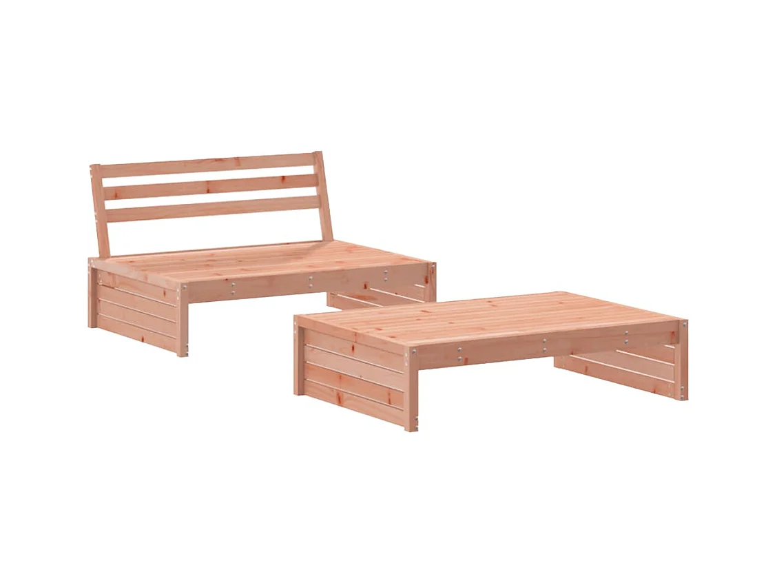 Salon de jardin 2 pcs bois massif douglas BE97391