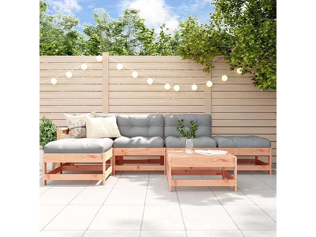 Salon de jardin 6 pcs bois massif douglas SSG89708