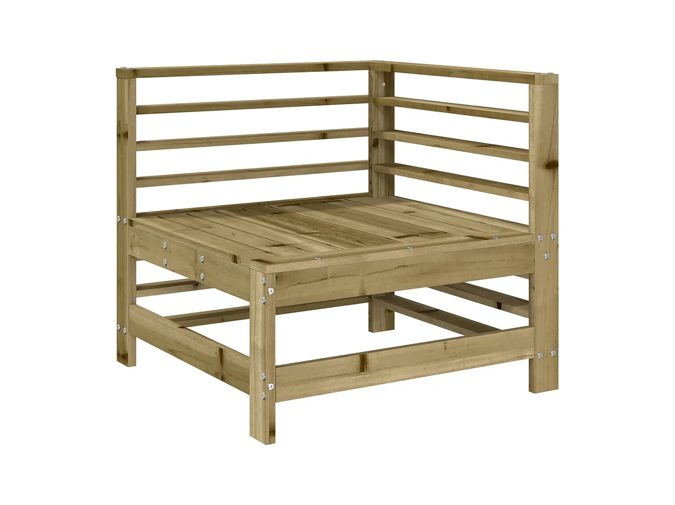 5-tlg. Garten-Sitzgruppe: Sofa + Tisch | Garten-Lounge-Set Kiefernholz Imprägniert -GKD360899
