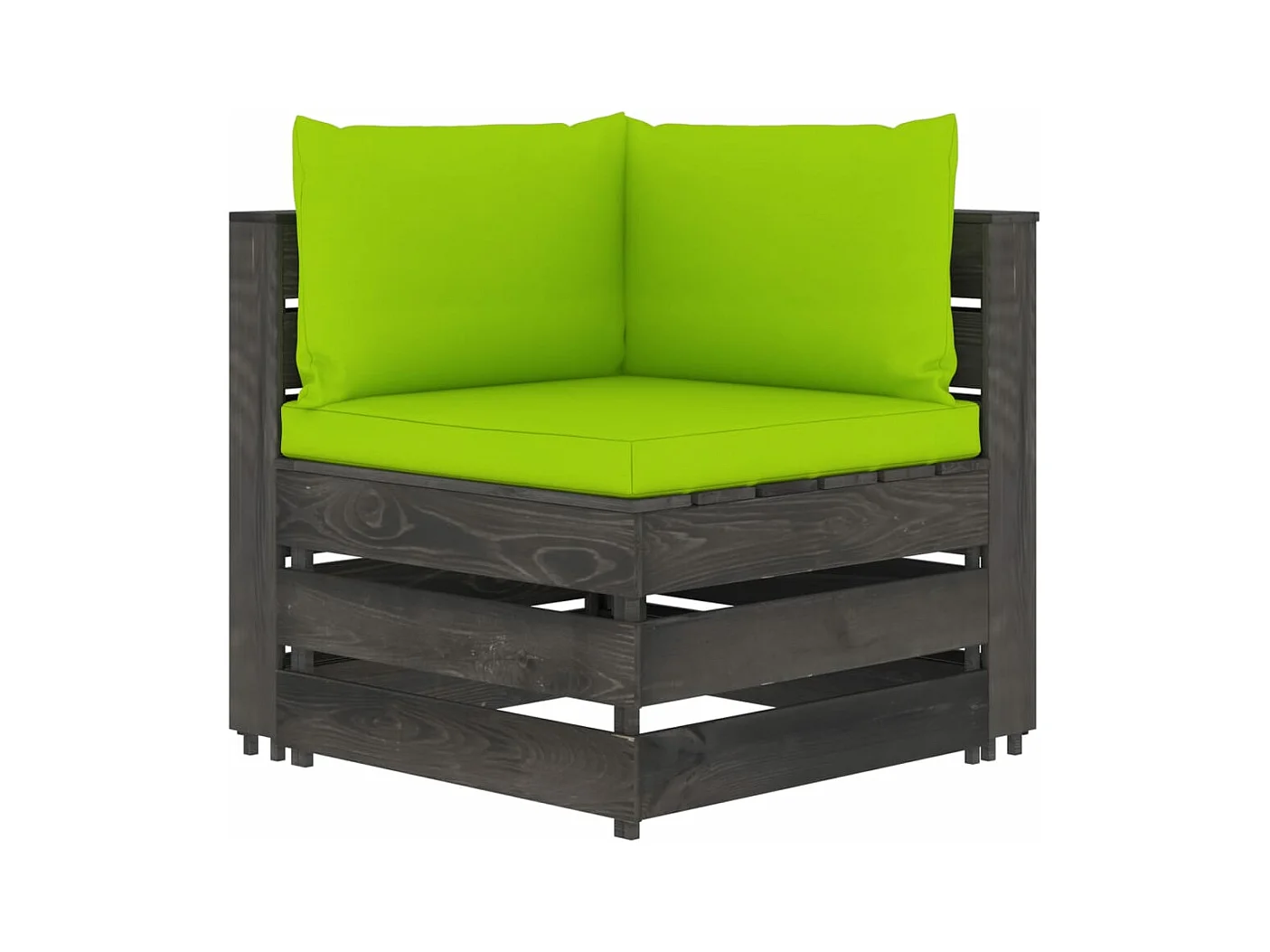 Salon de jardin 5 pcs avec coussins Bois imprégné de gris BE34676