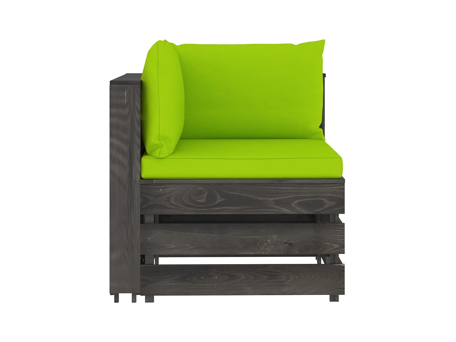 Salon de jardin 5 pcs avec coussins Bois imprégné de gris BE34676