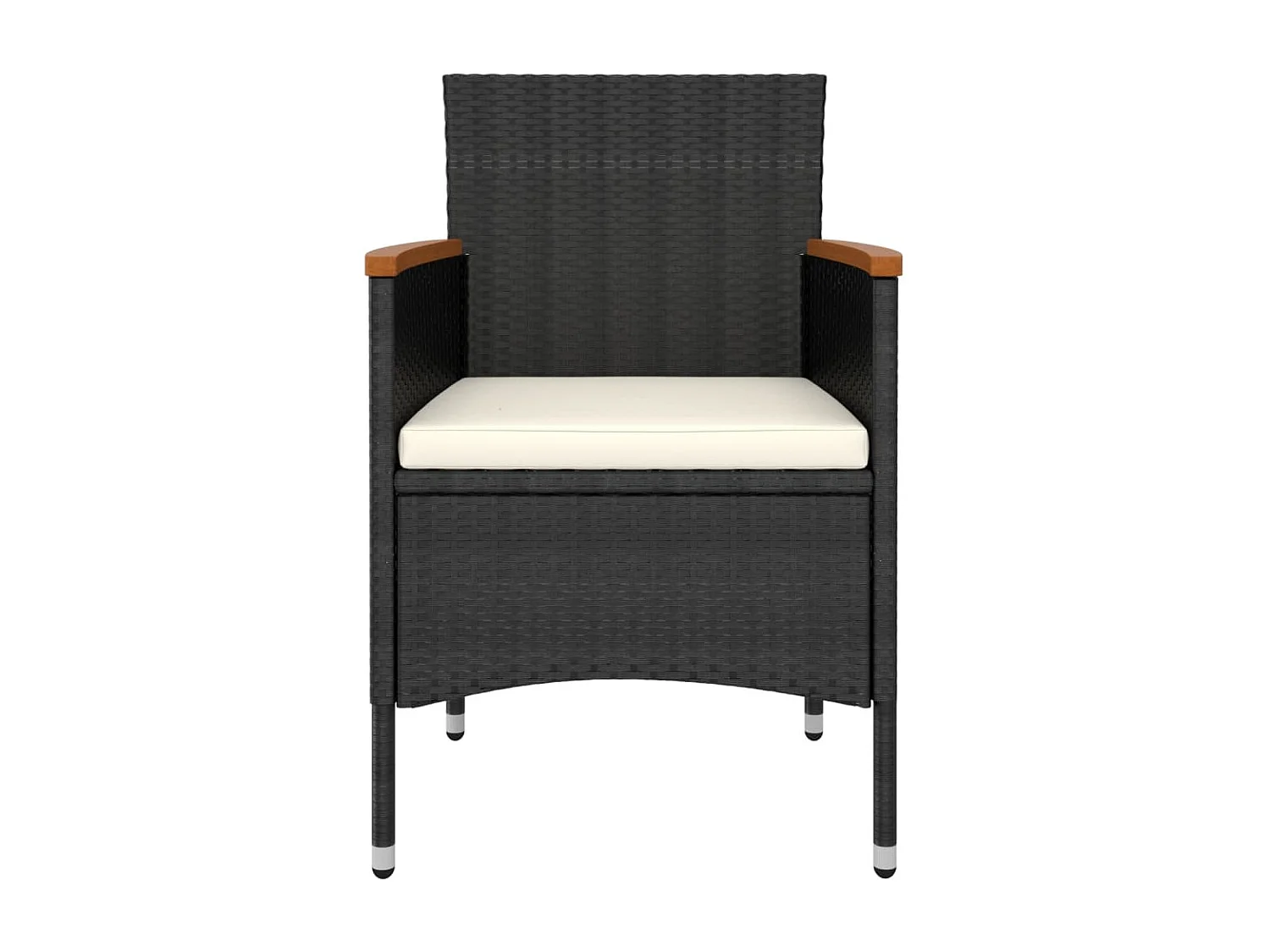 Salon de jardin 5 pcs Résine tressée Noir BE95851