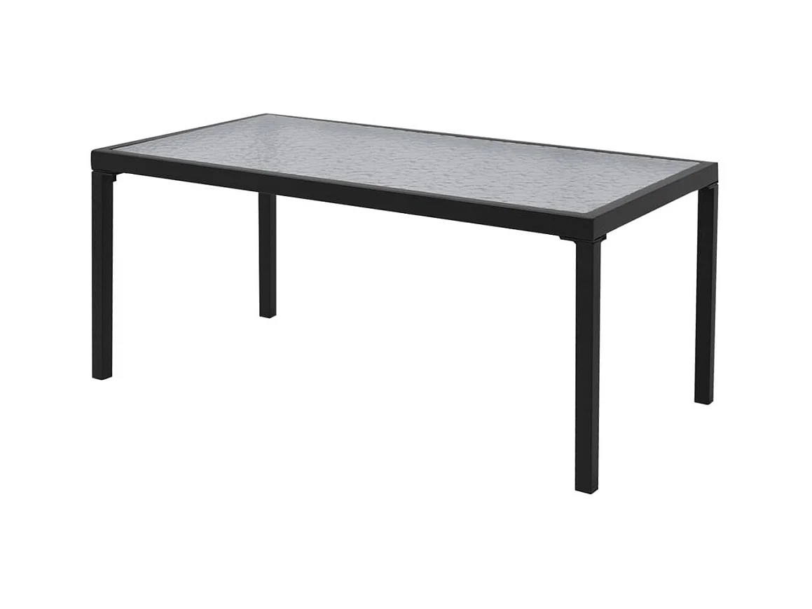 Salon de jardin 4 pcs Textilène Noir BE49404