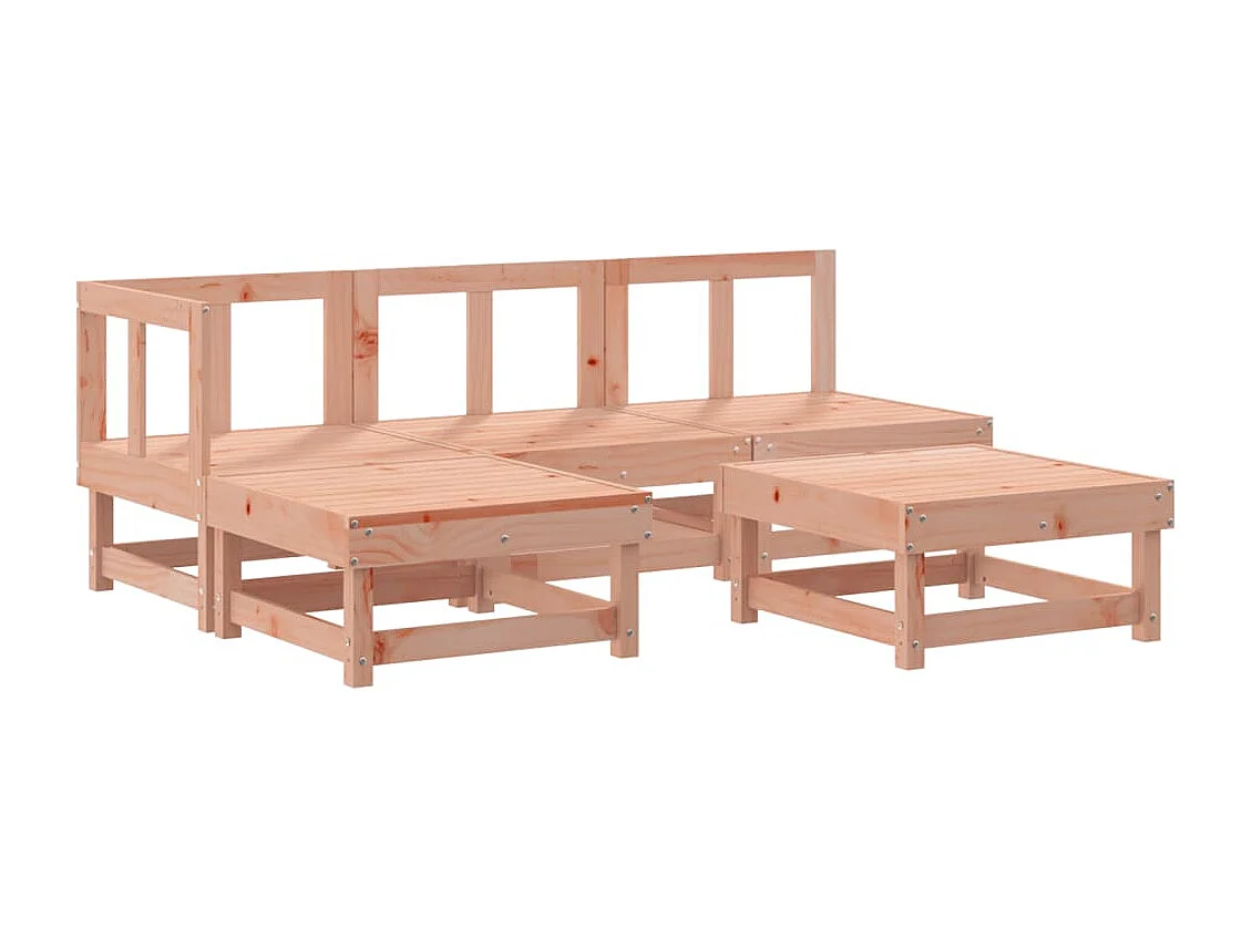 Salon de jardin 5 pcs avec coussins bois massif douglas SSG91660