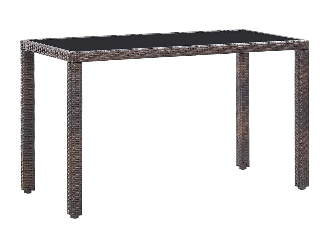 5-tlg. Garten-Essgruppe,Gartensitzgruppe mit Auflagen Poly Rattan Braun -gkd69442