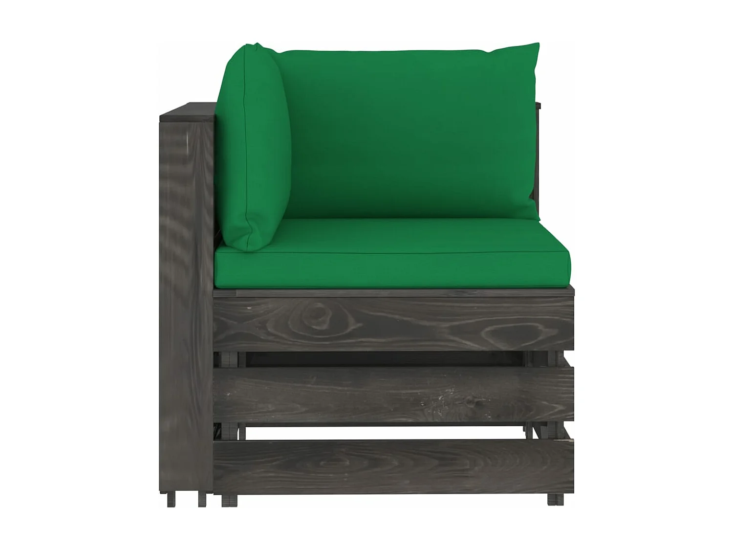 Salon de jardin 7 pcs avec coussins Bois imprégné de gris BE23728