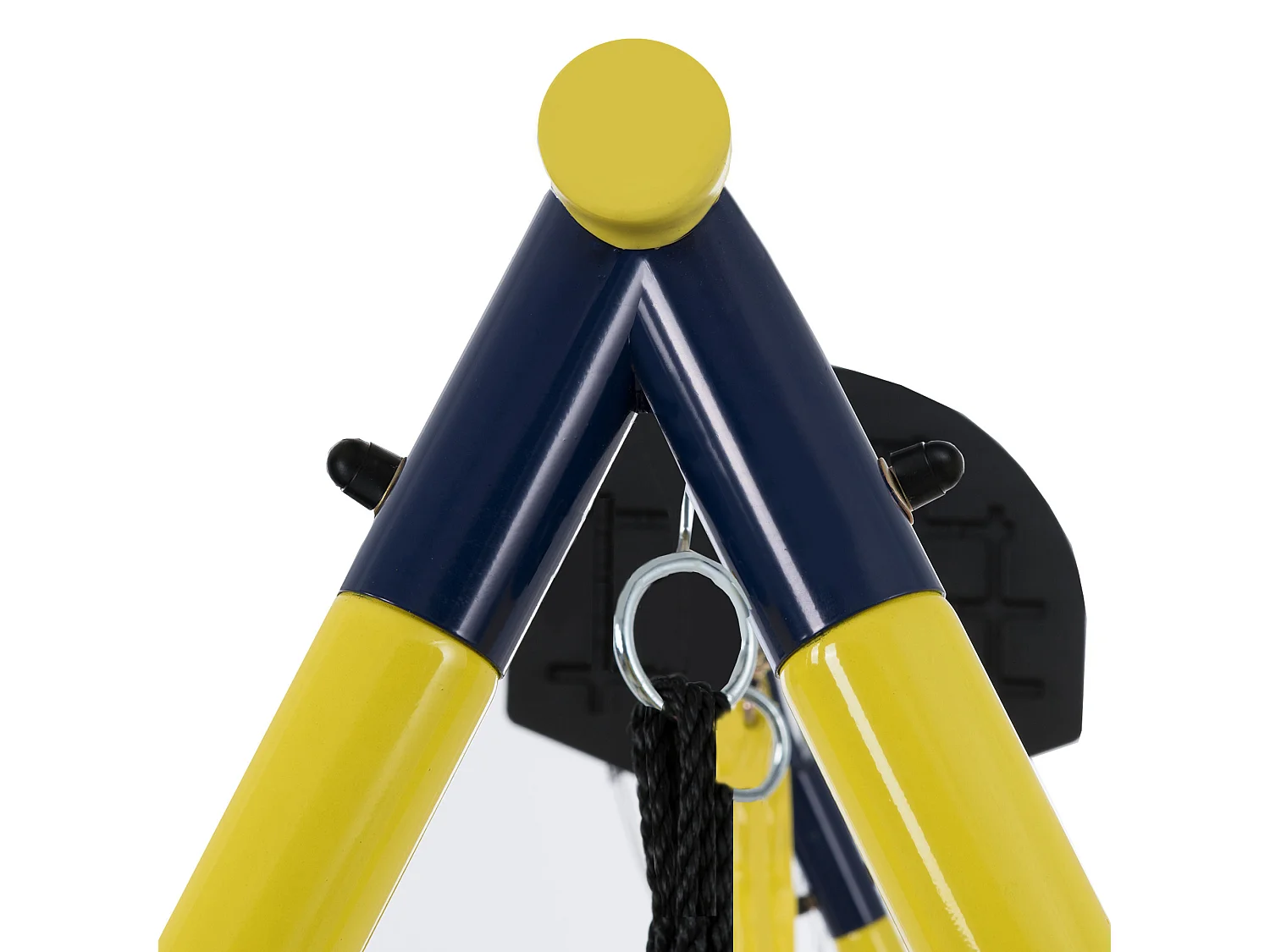 Columpio infantil 3 en 1 con aro de baloncesto y nido de pájaro, columpio en forma de U para niños de 3 a 8 años, amarillo