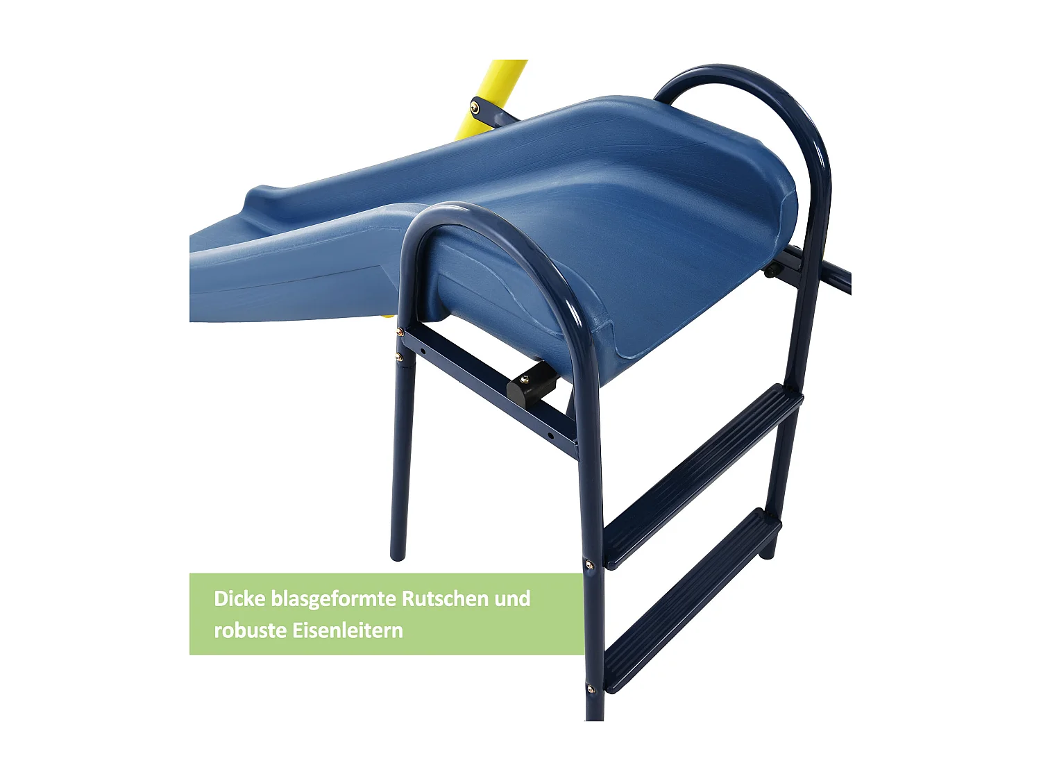 3 en 1 portique de balançoire pour Enfants avec Panier de Basket & Nid d'Oiseau, Balançoire en U pour enfants de 3 à 8 ans, Jaune