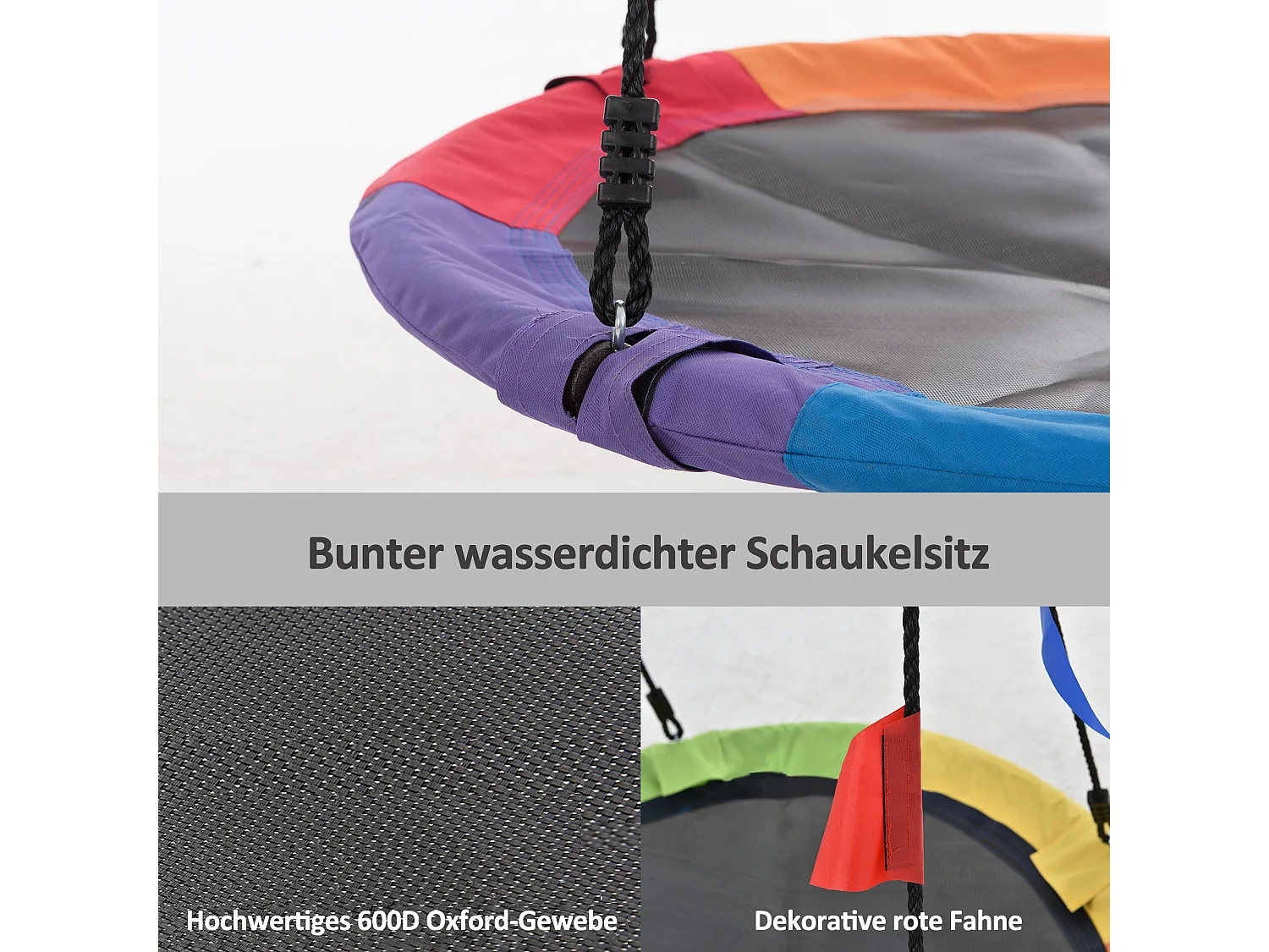 3 en 1 portique de balançoire pour Enfants avec Panier de Basket & Nid d'Oiseau, Balançoire en U pour enfants de 3 à 8 ans, Jaune