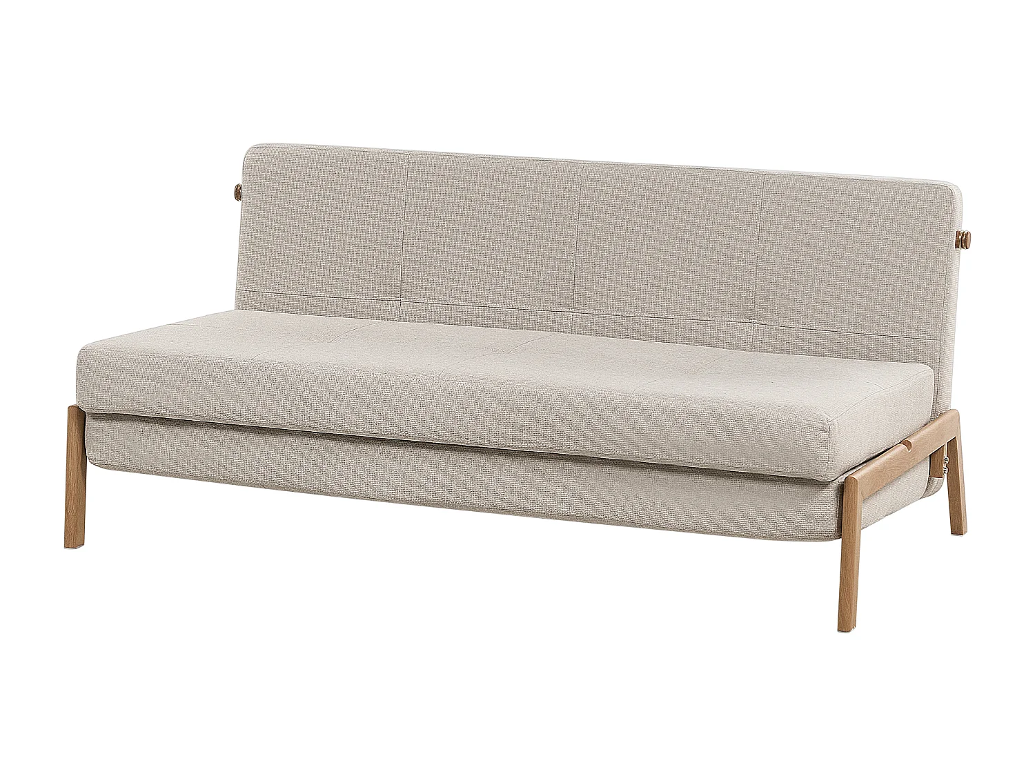 Canapé convertible 2 places en coton beige EDLAND