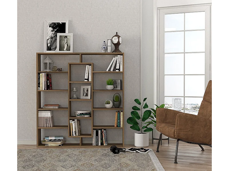 Étagère bibliothéque Alexa H135,7cm Bois Naturel