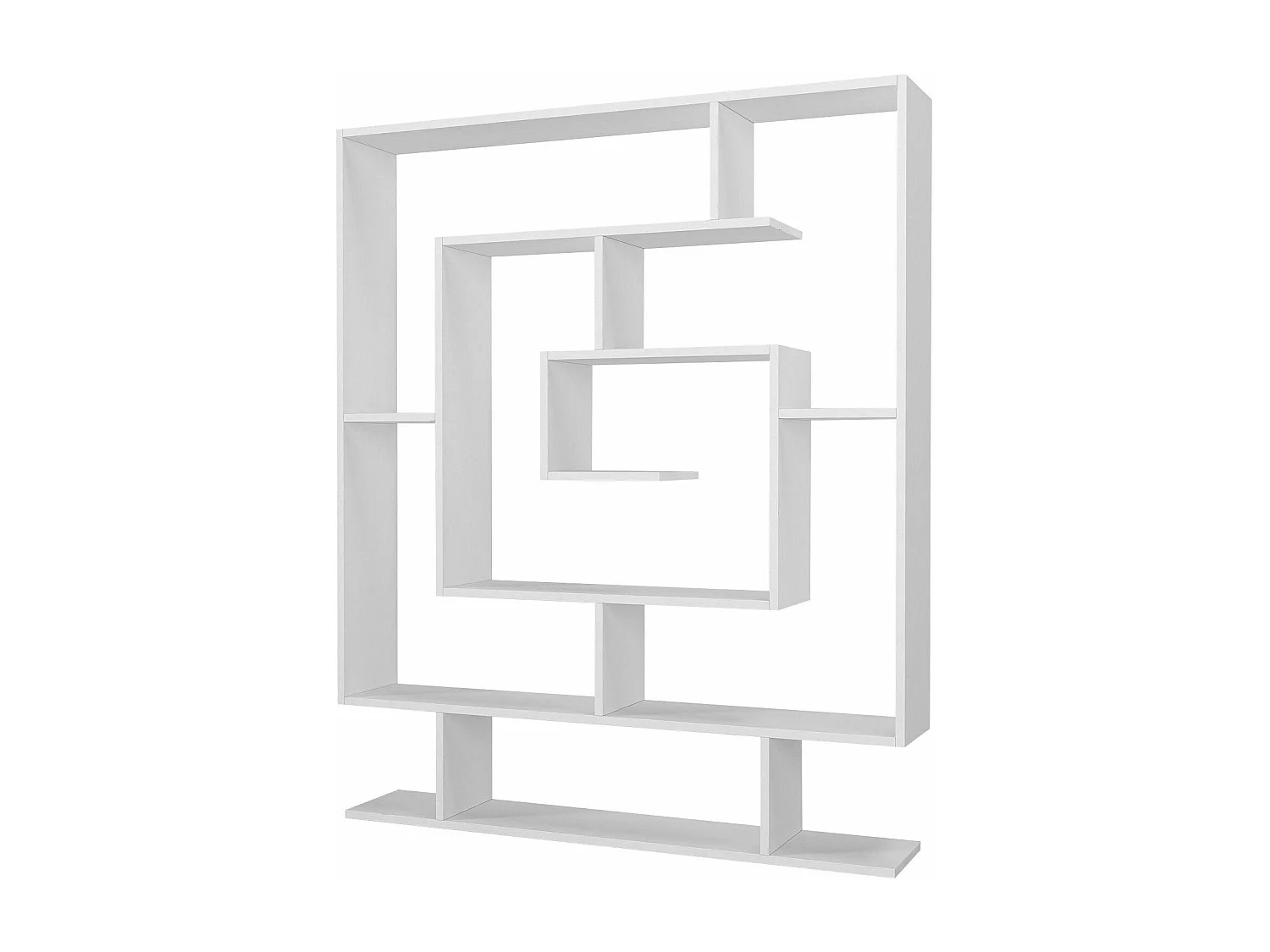 Estante de estilo escandinavo – 124,8 x 149,4 x 22 cm – branca – painel de partículas revestido de melamina