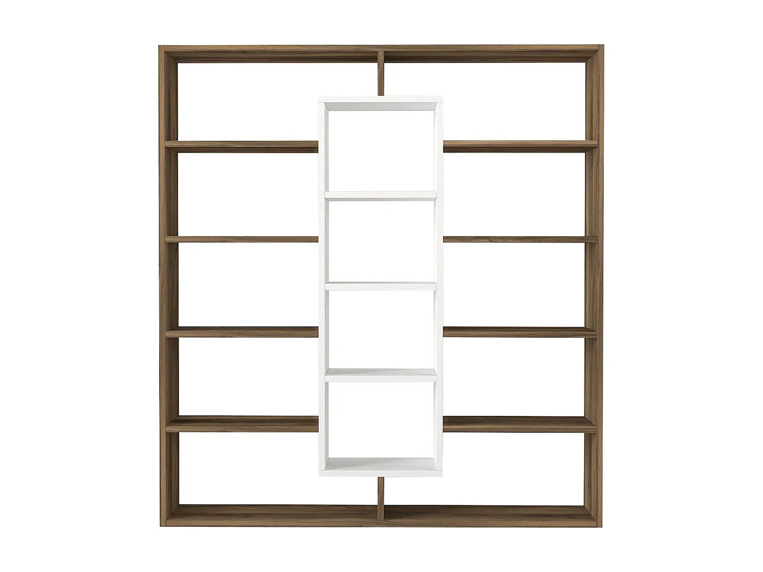 Étagère bibliothéque Alexa H135,7cm Bois et Blanc